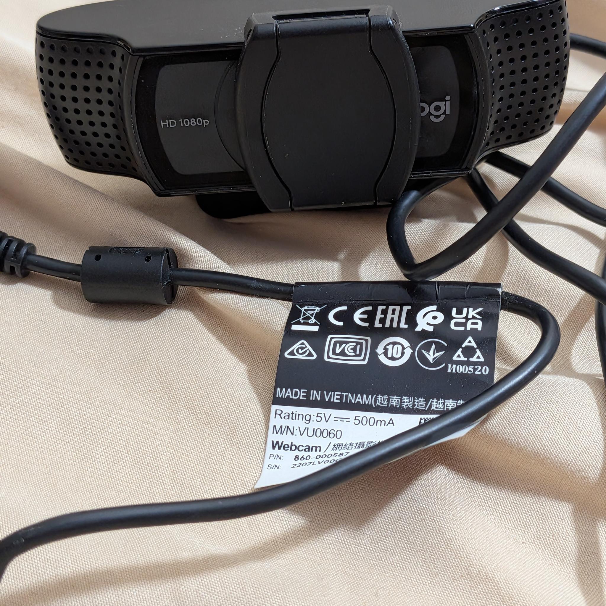 Logitech C920s Pro HD 1080p Webcam with Privacy Shutter Tested Working