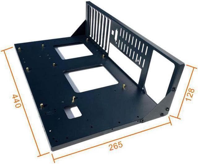 ALAMENGDA Open Computer Case,Two-way Server ATX Motherboard Tray Test Stand, Test bench, ATX Mid Twr