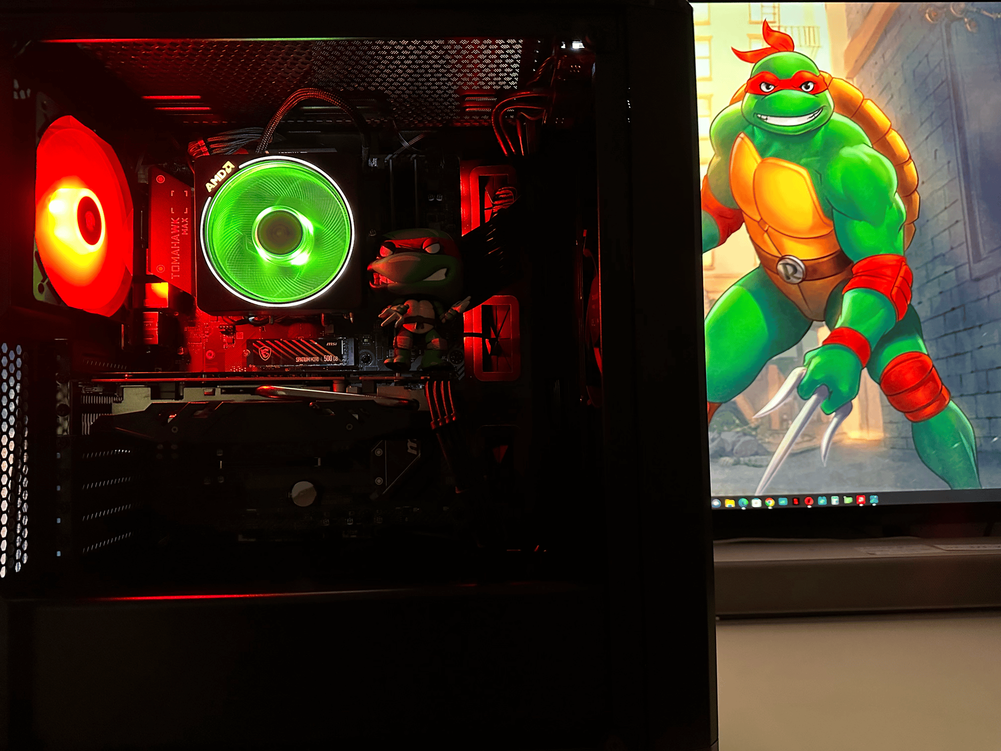 Raphael TMNT|| Gaming PC- Ryzen 3100 4Cores/8Threads-AMD RX 580 8GB-16GB DDR4 RAM-500GB SSD NVME