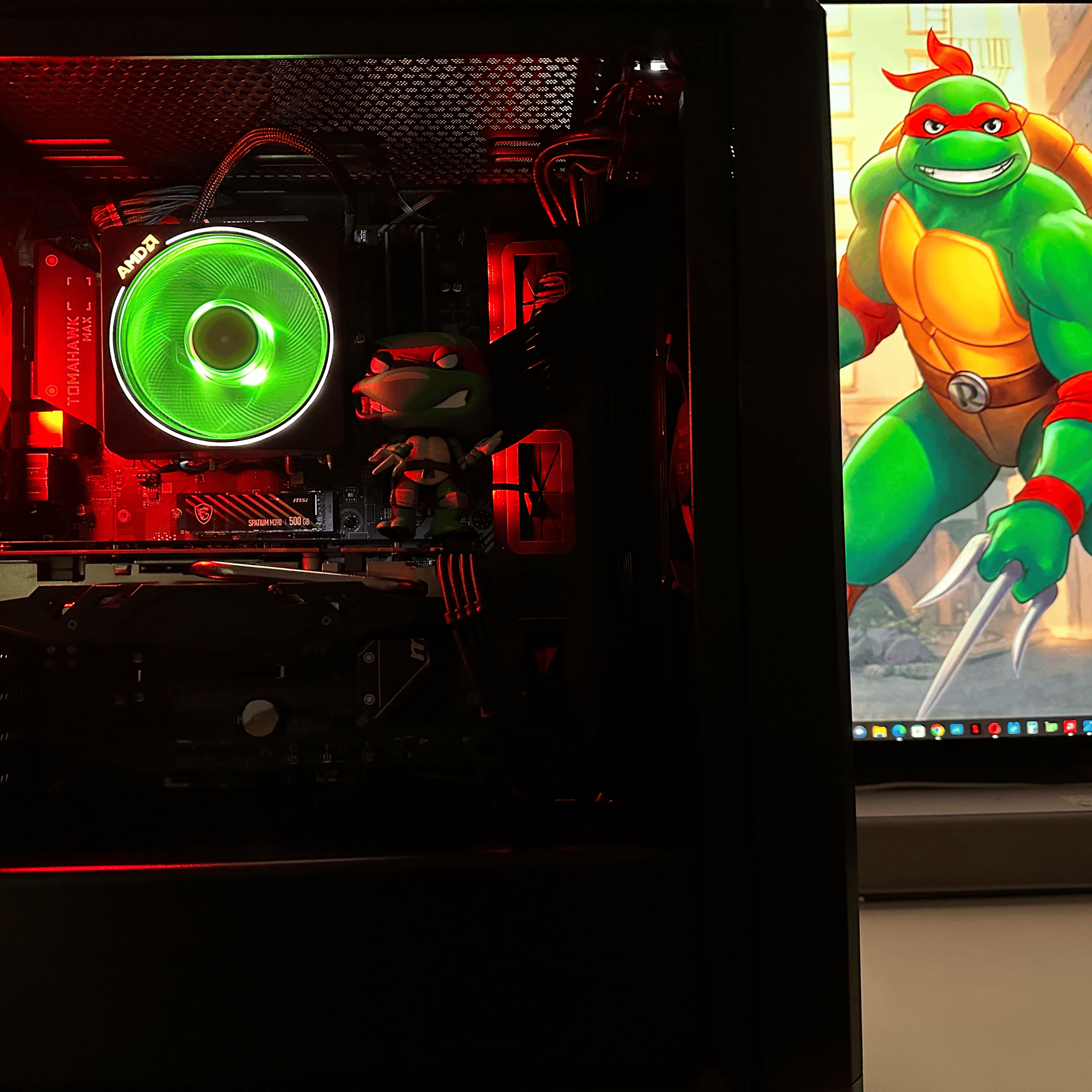 Raphael TMNT|| Gaming PC- Ryzen 3100 4Cores/8Threads-AMD RX 580 8GB-16GB DDR4 RAM-500GB SSD NVME