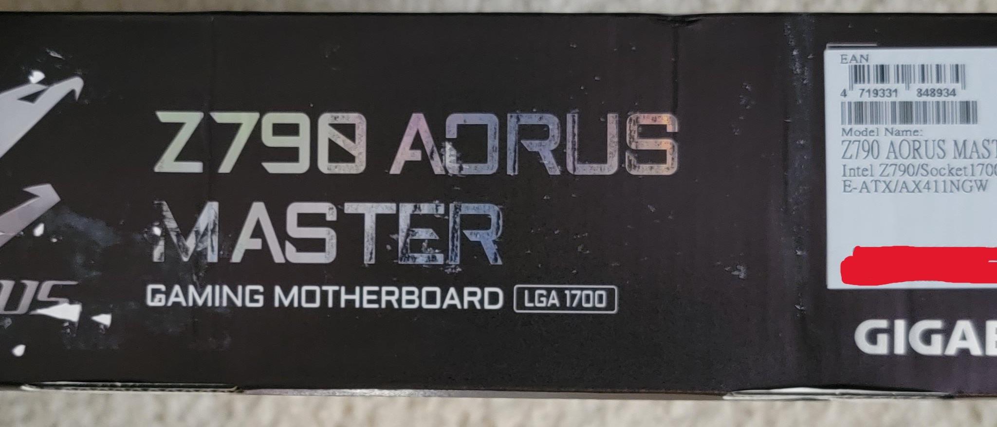 Gigabyte Z790 Aorus Master LGA 1700 EATX Motherboard Brand New In Box Sealed