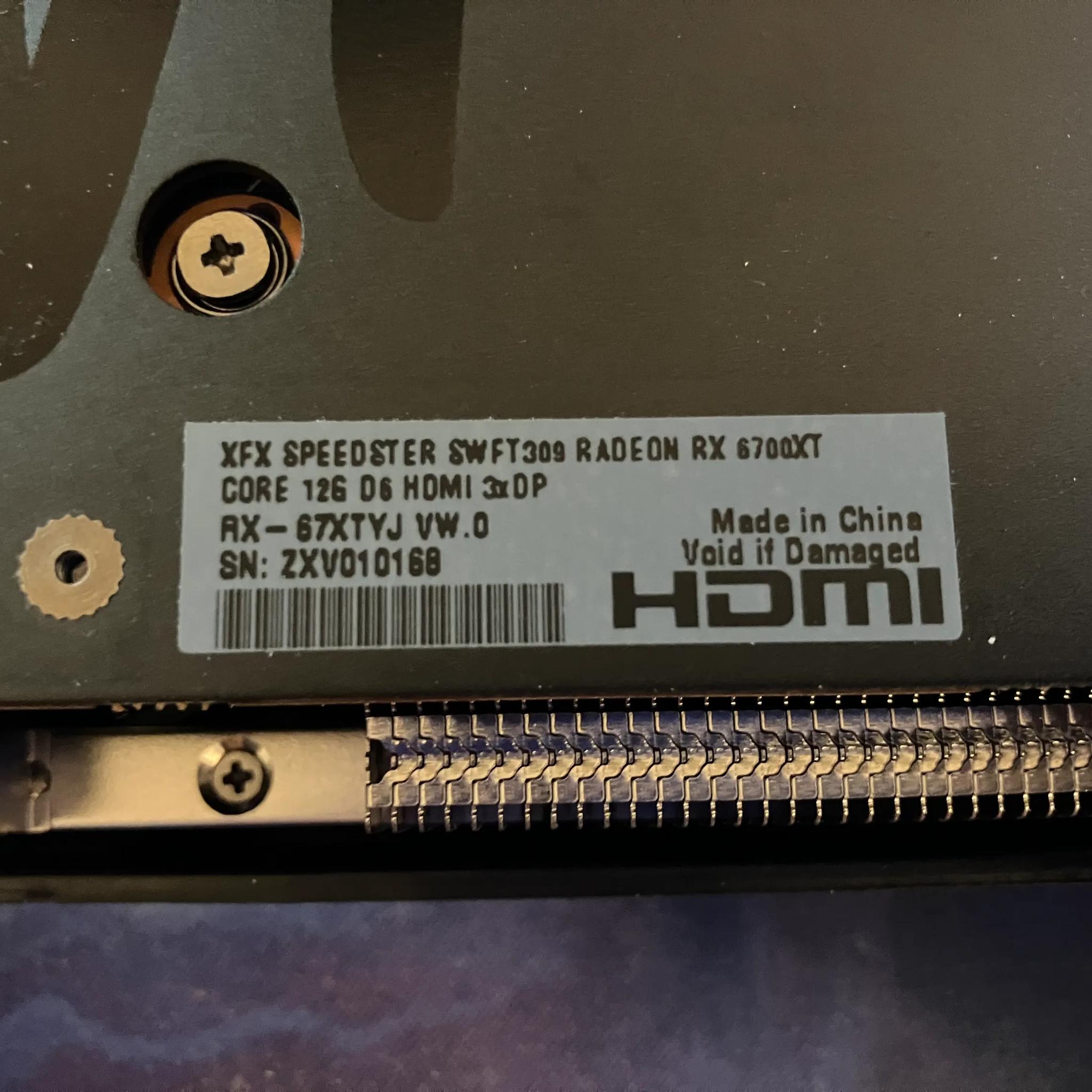 RX 6700 XT XFX SWFT 309 12GB