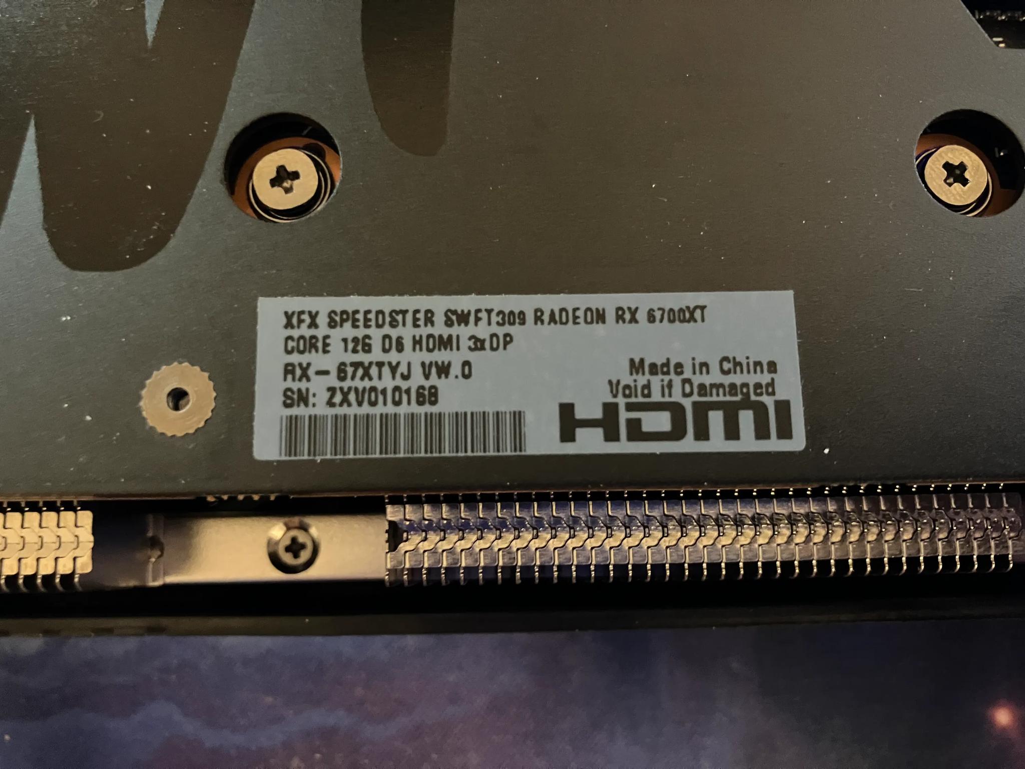 RX 6700 XT XFX SWFT 309 12GB
