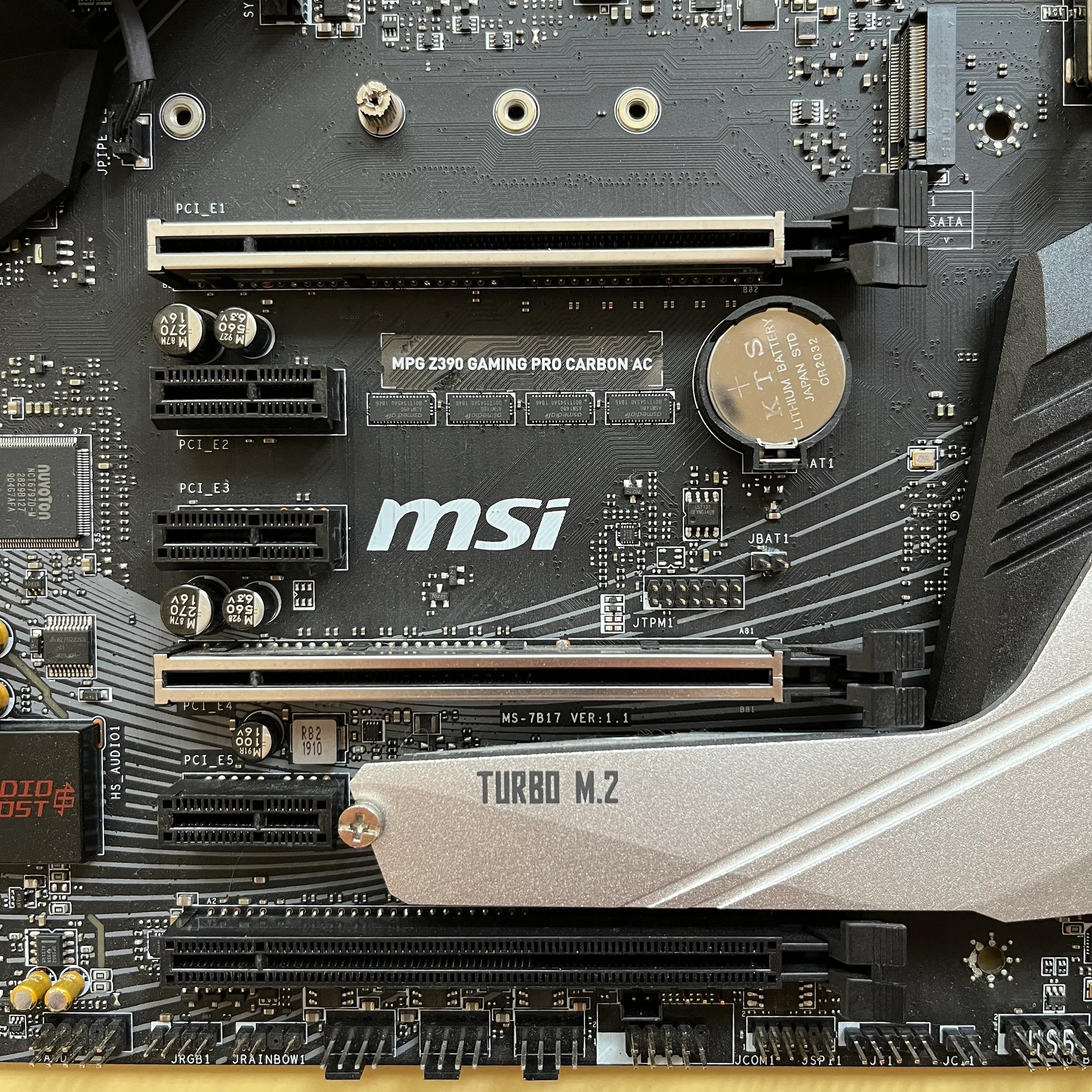 MSI MPG Z390 GAMING PRO CARBON motherboard w/ i3-9100F CPU