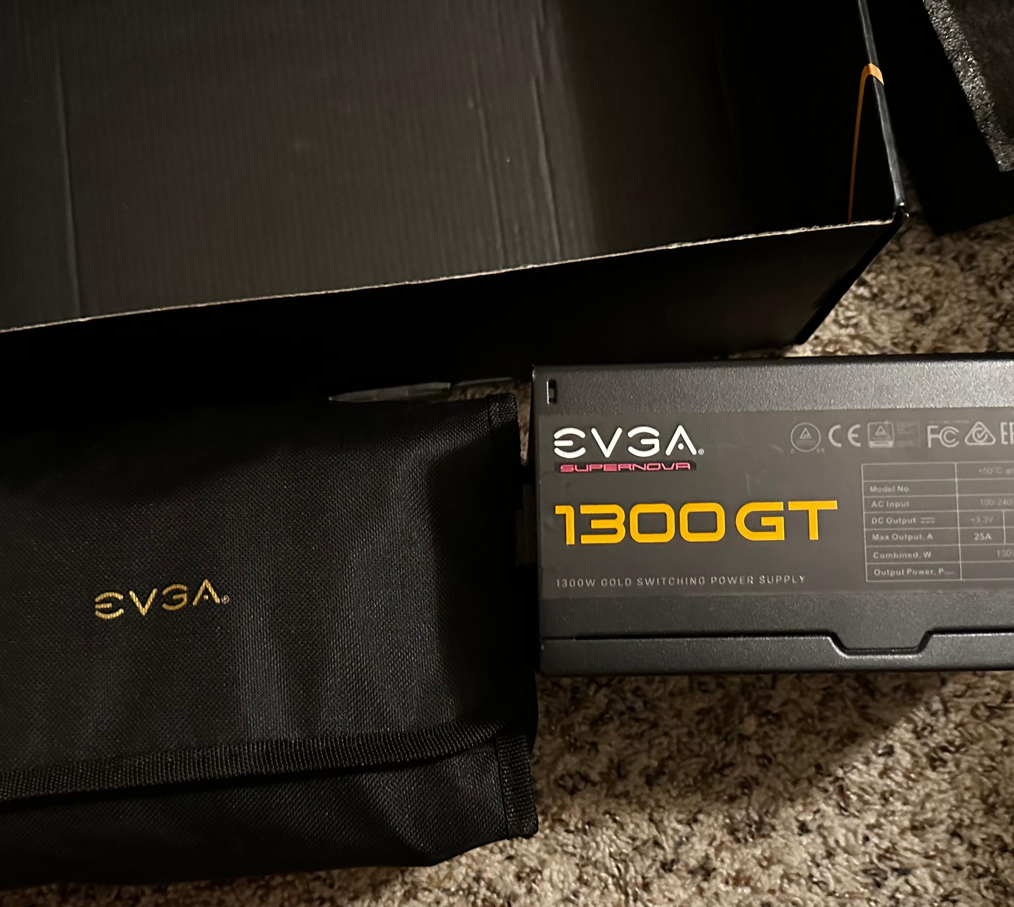 EVGa 1300w Supernova GT, Includes all cables and 12vhpwr