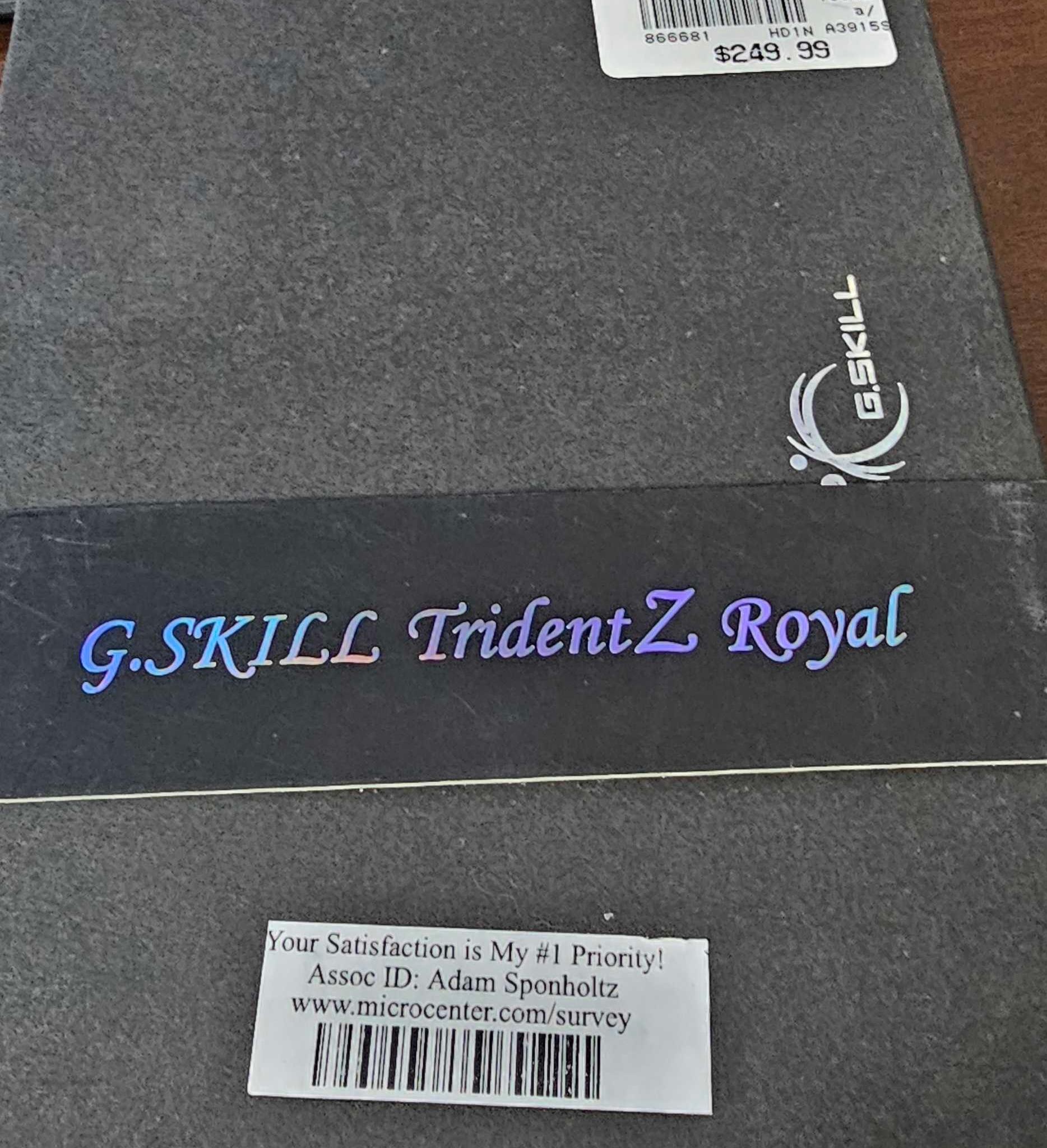 G.Skill TridentZ Royal Gold, 16 GB (2 x 8GB) DDR4-3600