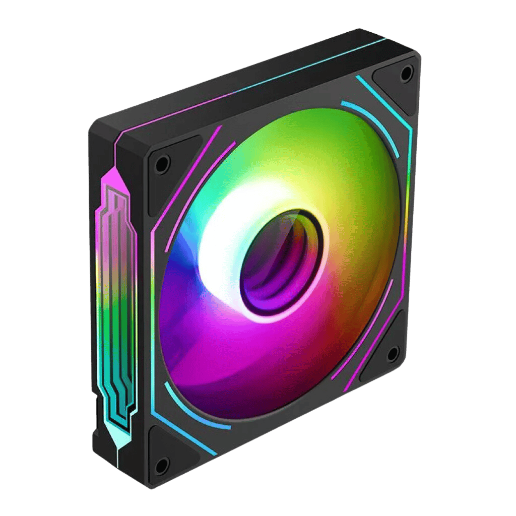 PACK OF 3 SEGOTEP 🪞HB12🪞 | BLACK CASE FAN | 120MM | PWM | ARGB | INFINITE MIRROR REFLECTION