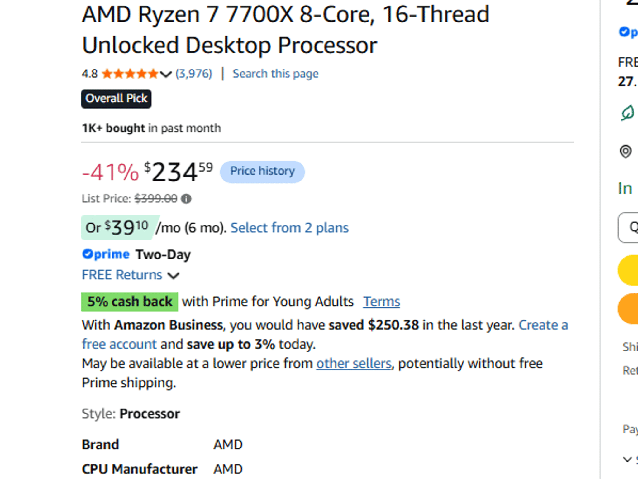 AMD Ryzen 7 7700X