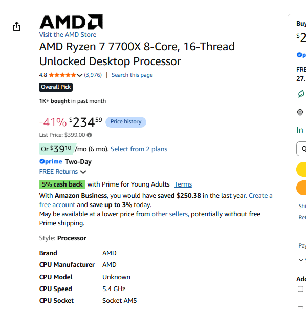 AMD Ryzen 7 7700X