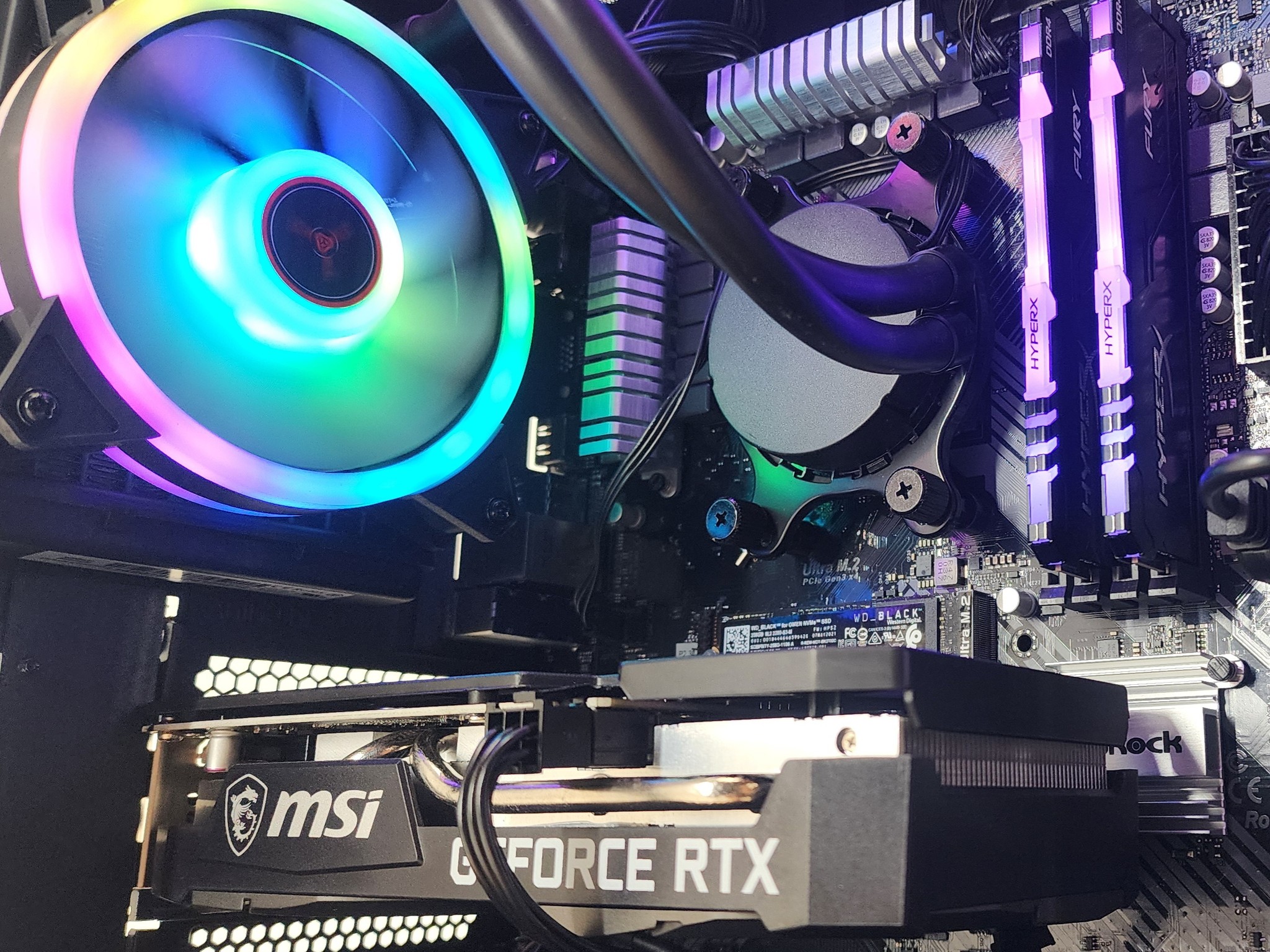 Gaming PC Ryzen 5 3600 16GB RAM 256GB SSD + 1TB HDD RTX 3050 8GB Windows 11 Computer