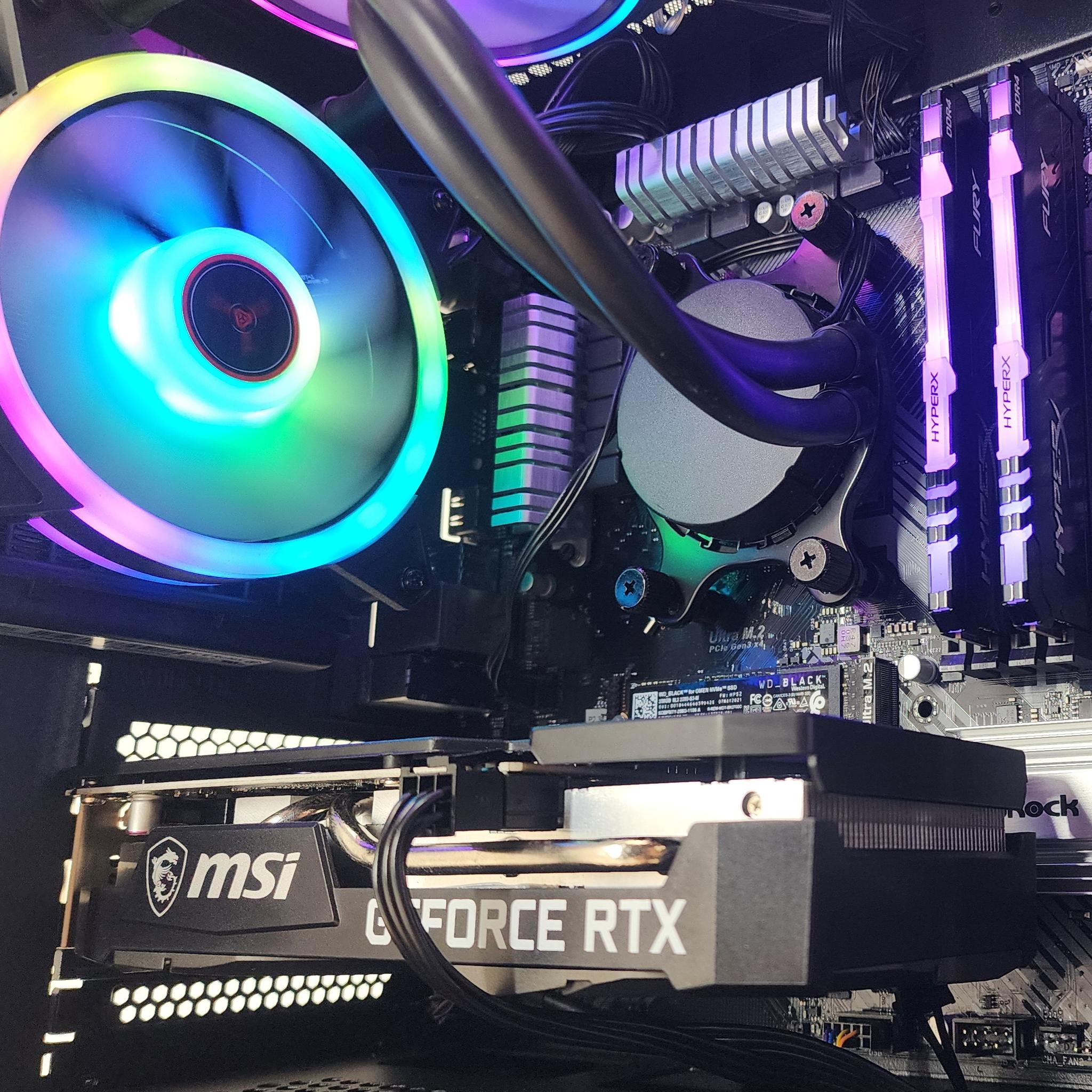 Gaming PC Ryzen 5 3600 16GB RAM 256GB SSD + 1TB HDD RTX 3050 8GB Windows 11 Computer