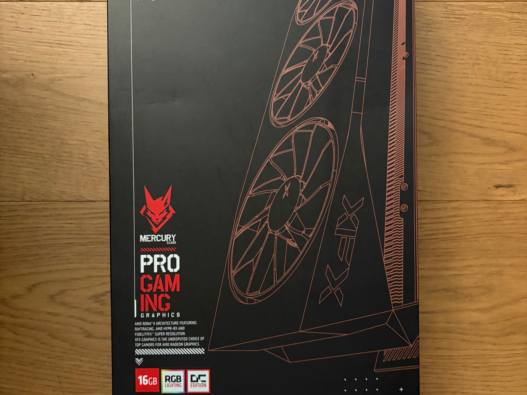 XFX Mercury AMD Radeon RX 9070XT OC Gaming Edition with RGB 16GB GDDR6