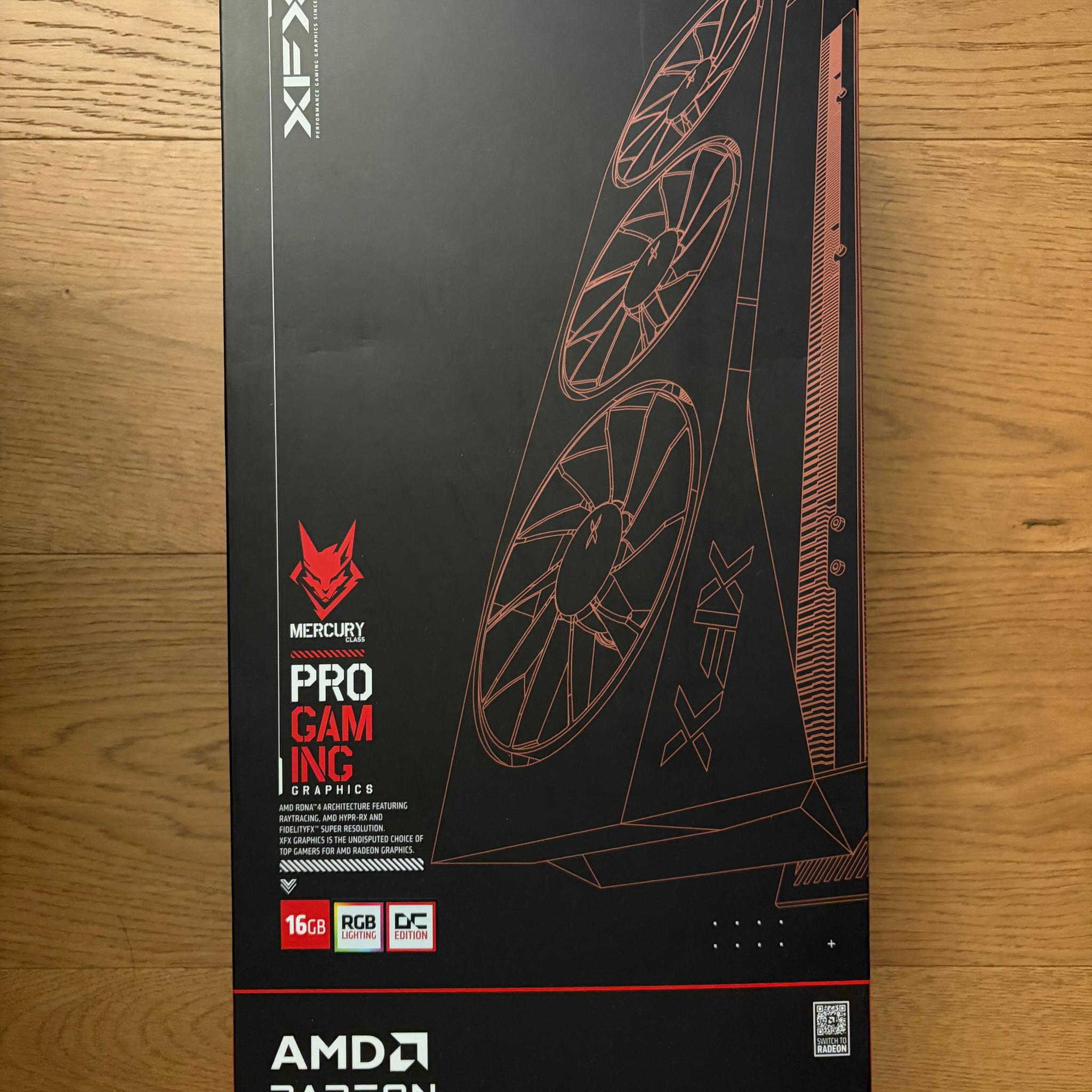 XFX Mercury AMD Radeon RX 9070XT OC Gaming Edition with RGB 16GB GDDR6