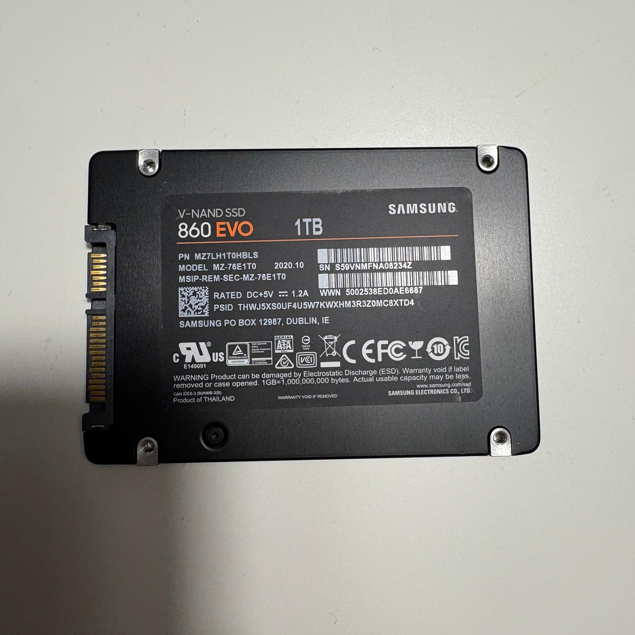 Samsung 860 EVO 1TB SATA SSD