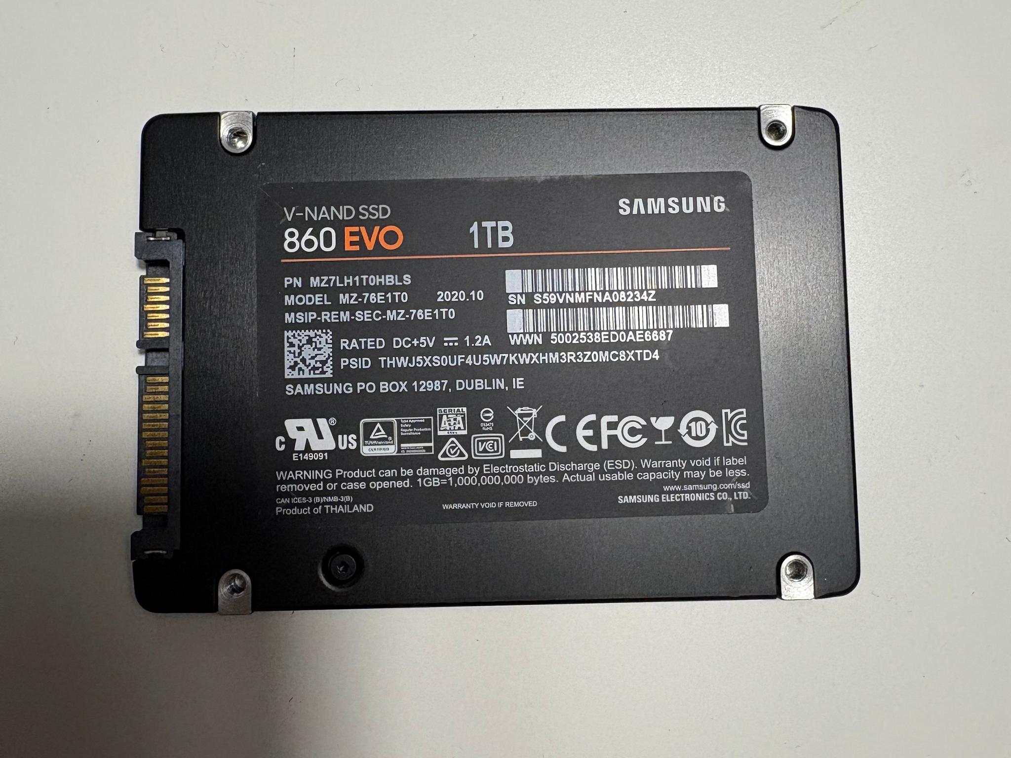 Samsung 860 EVO 1TB SATA SSD