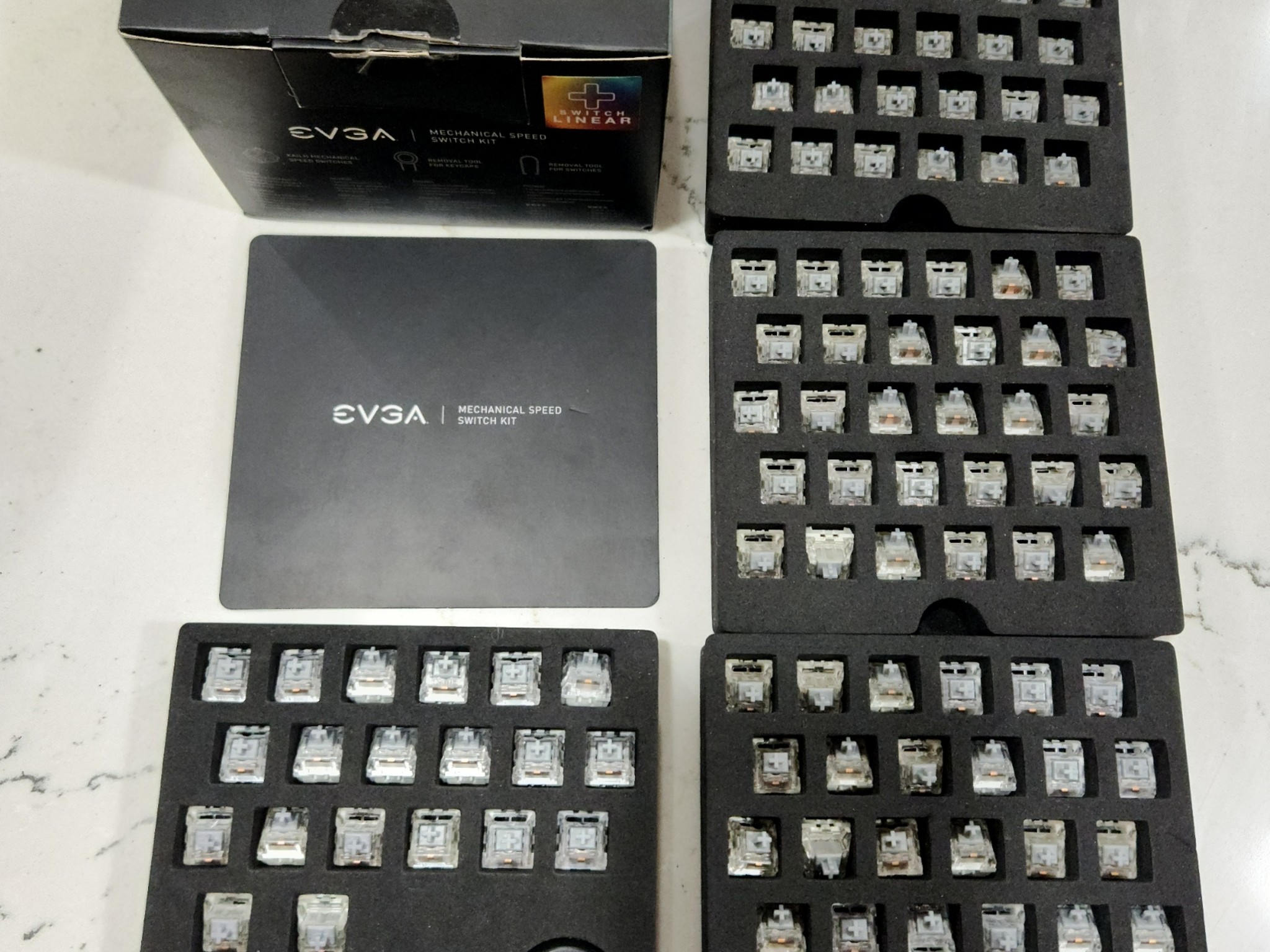 NIB EVGA Kailh Speed Silver LINEAR switches 110 total