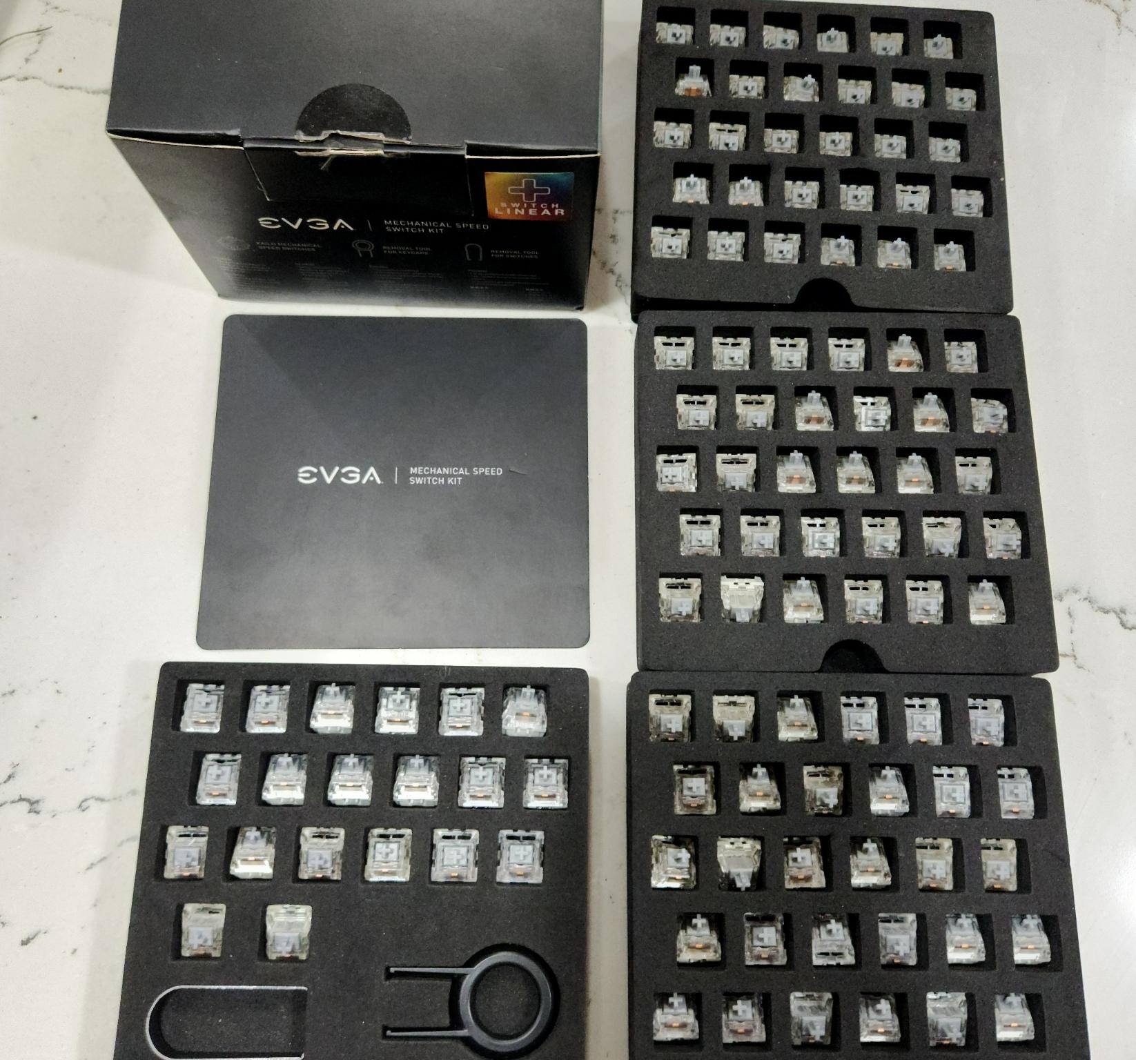 NIB EVGA Kailh Speed Silver LINEAR switches 110 total
