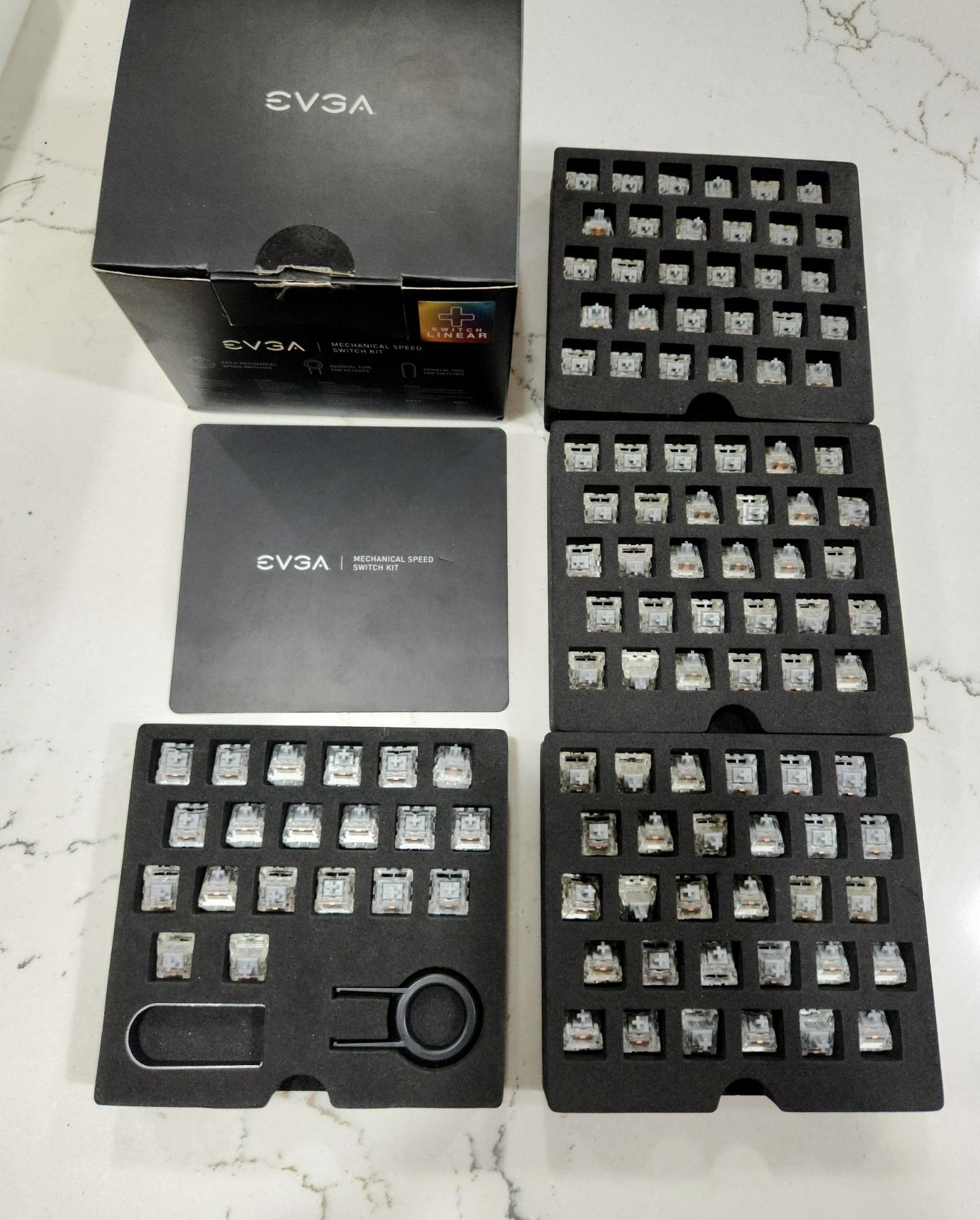 NIB EVGA Kailh Speed Silver LINEAR switches 110 total