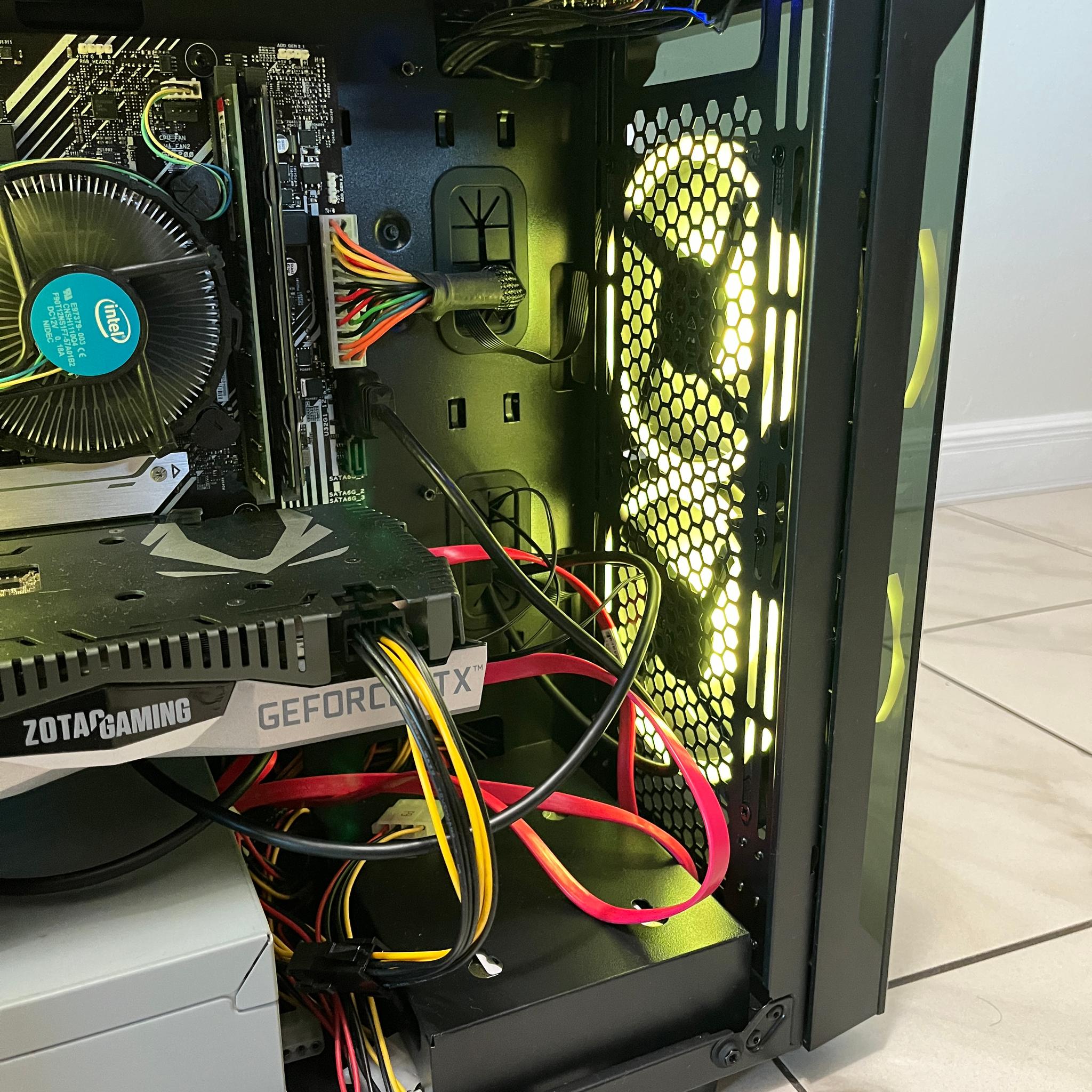 NVIDIA RTX 2060, Intel Core i3-10100, 16GB RAM, 2.2TB Storage, Gaming PC w/ Wi-Fi, BT & RGB Remote
