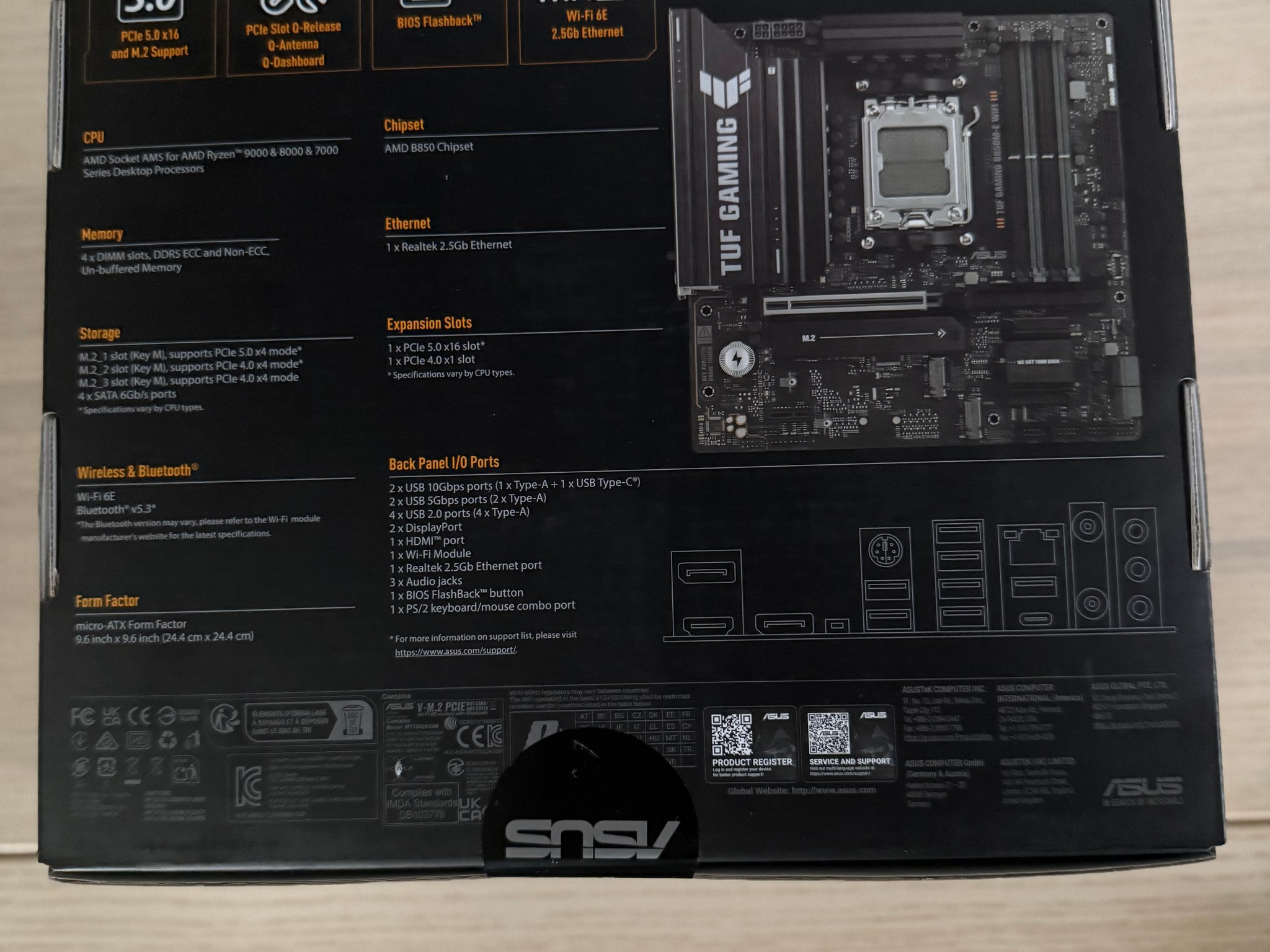 TUF Gaming B850M-E Wifi 6E - mATX - Brand New in Box