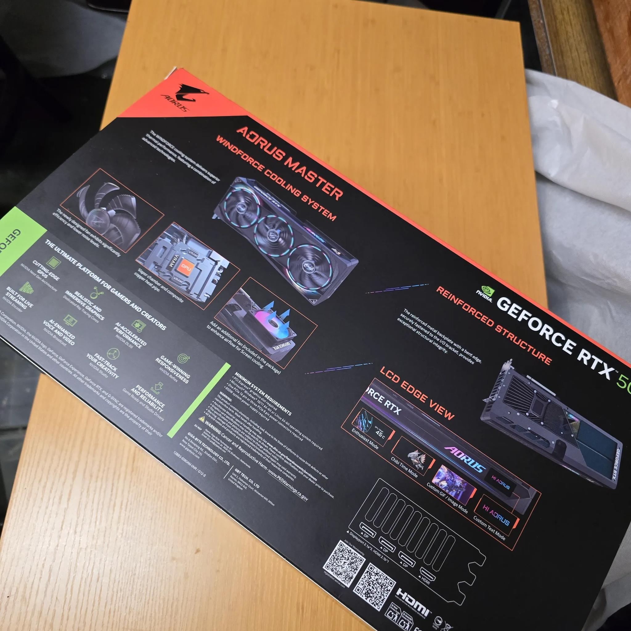 RTX 5080 Aorus Master 16gb