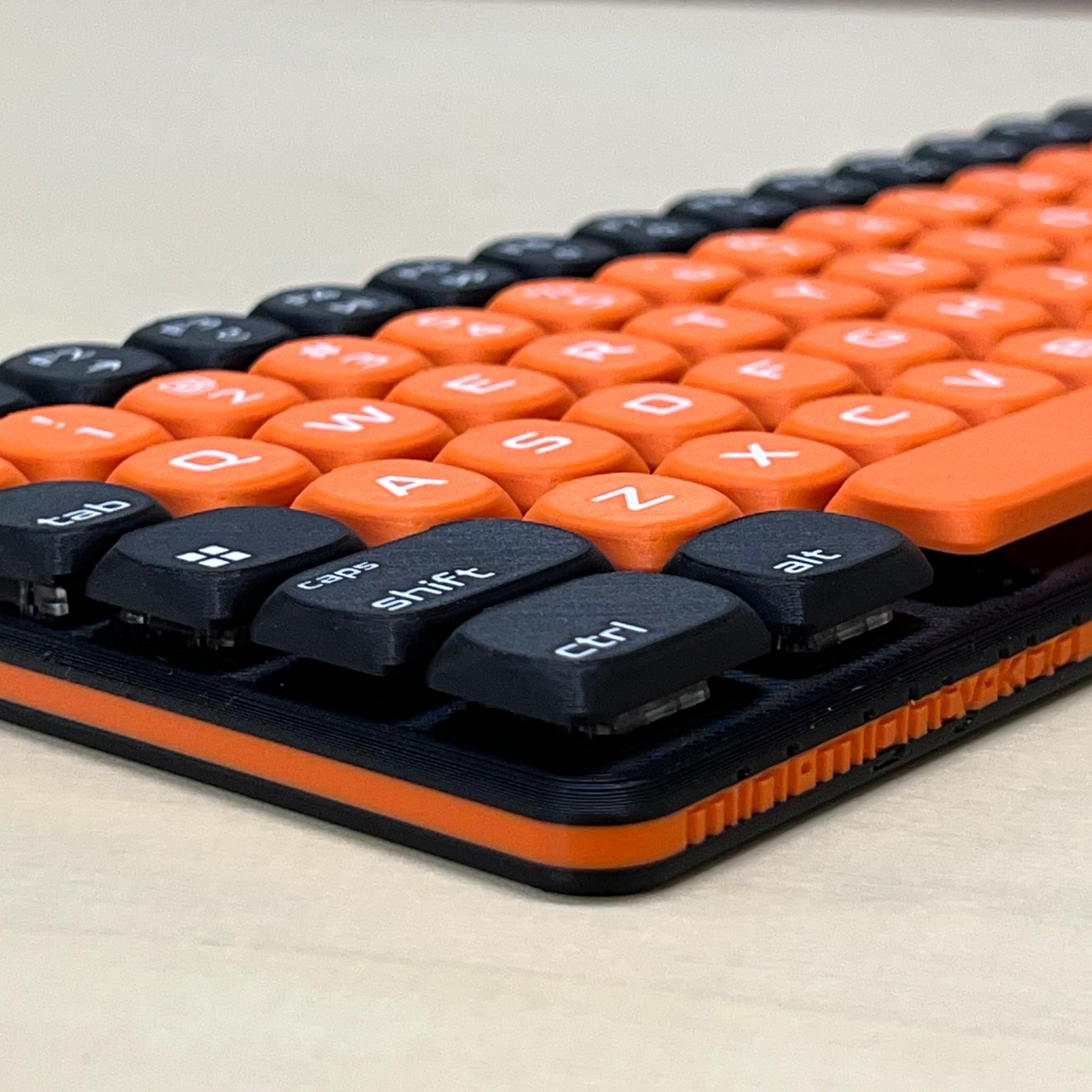 Low Profile 74-key Wired Mechanical Keyboard • Hot Swappable, Hand Assembled, Gaming, Travel, USB-C