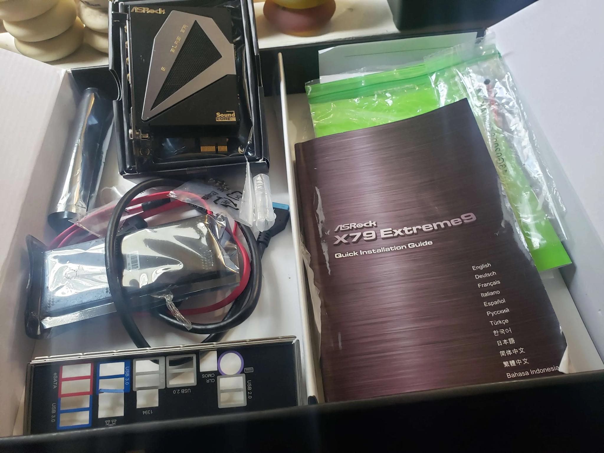 Asrock X79 Extreme9 Motherboard with E5-1620 CPU LGA2011 Socket with Original Box/Accessories
