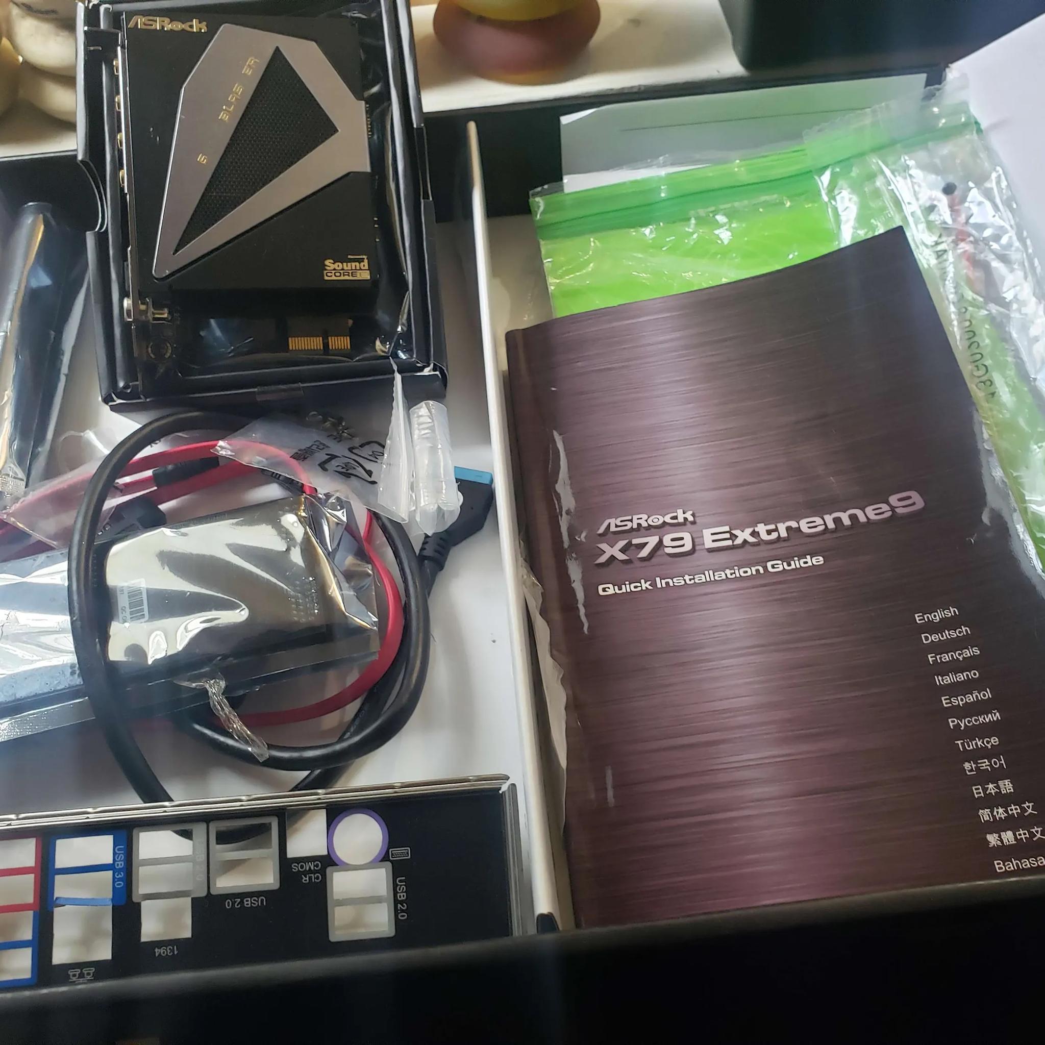 Asrock X79 Extreme9 Motherboard with E5-1620 CPU LGA2011 Socket with Original Box/Accessories
