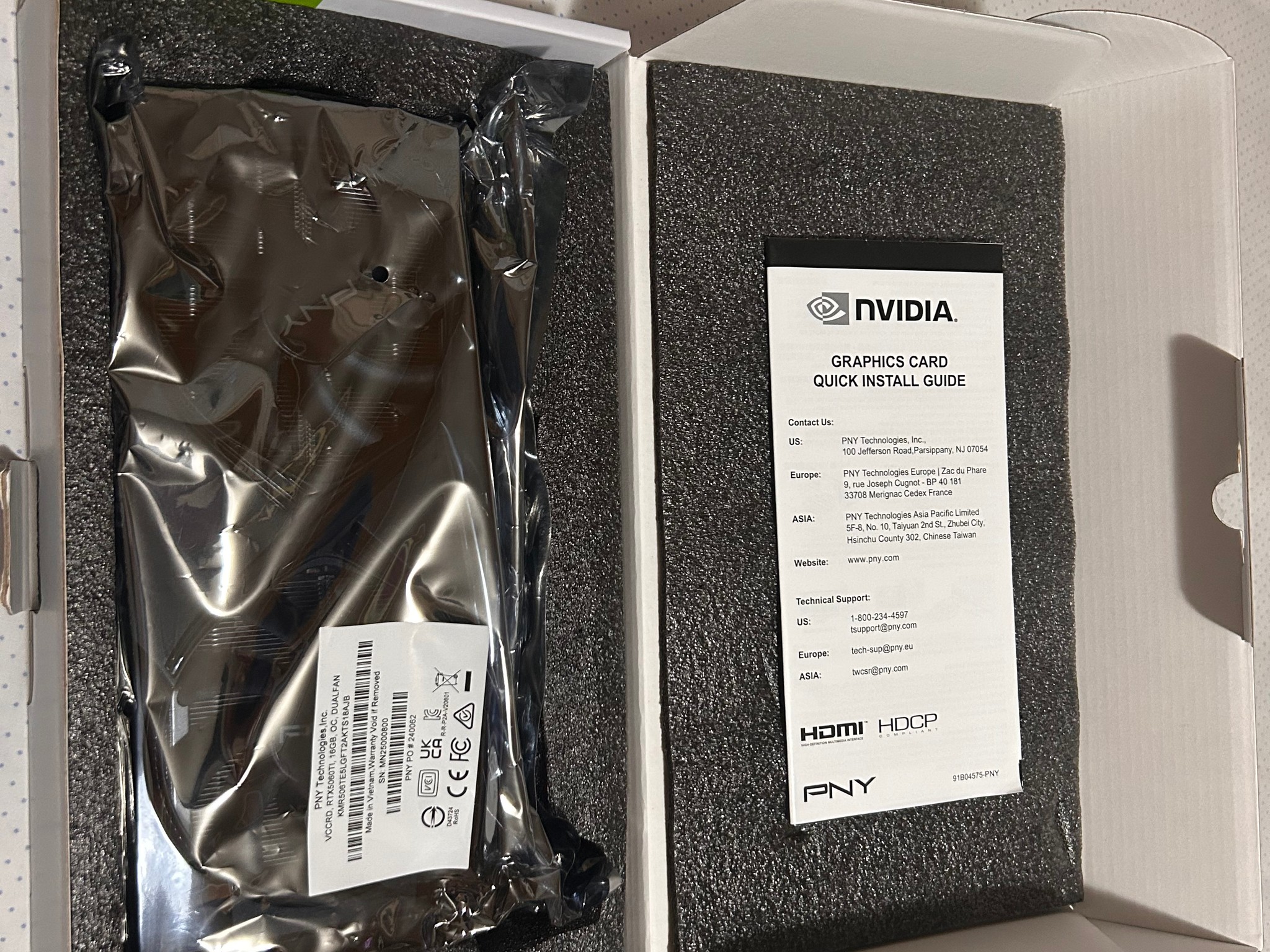 PNY GeForce RTX 5060 TI Overclocked 16 GB GDDR7
