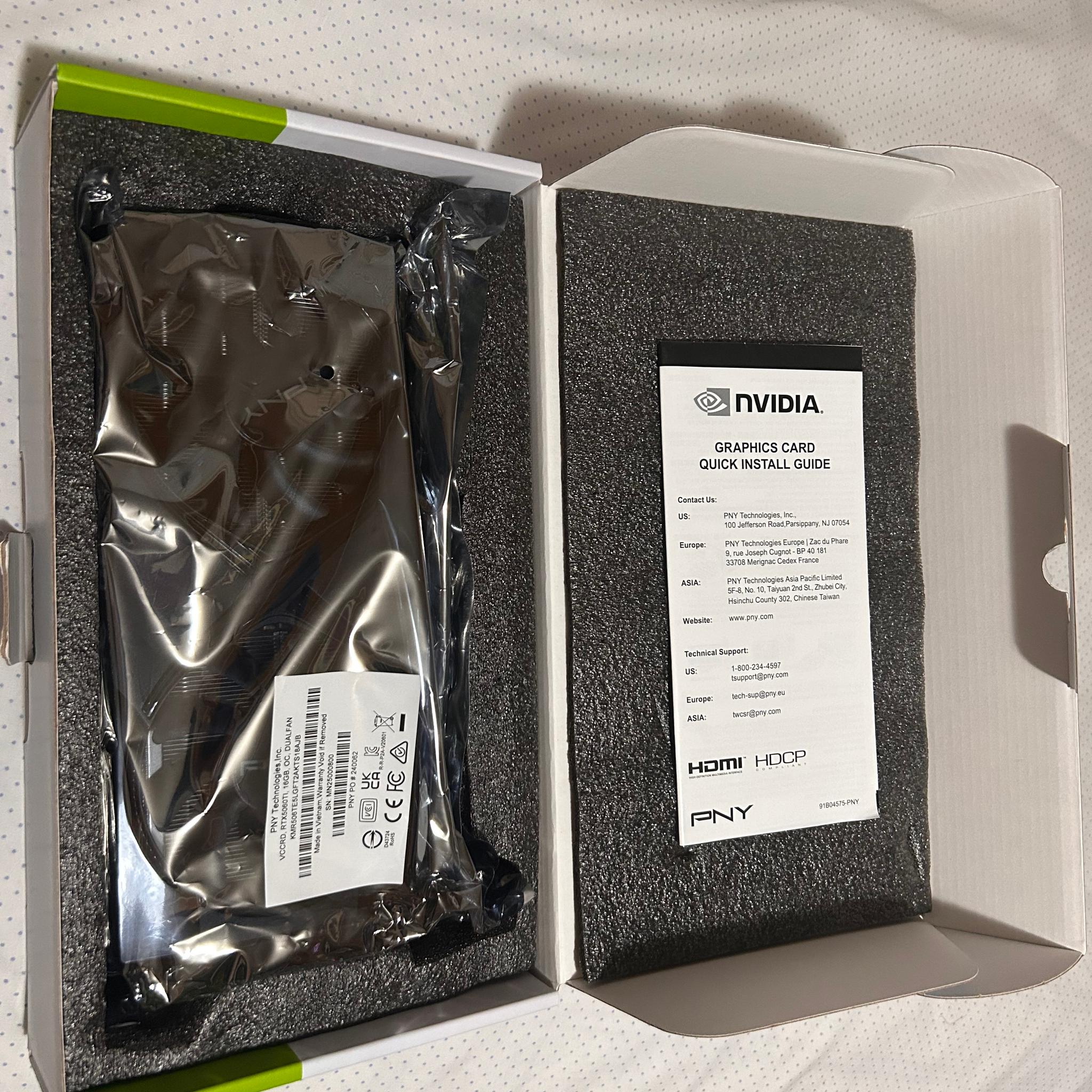 PNY GeForce RTX 5060 TI Overclocked 16 GB GDDR7