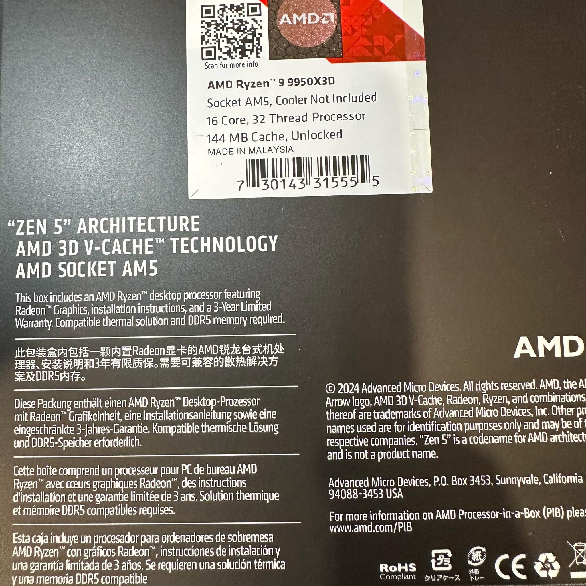 AMD - Ryzen 9 9950X3D