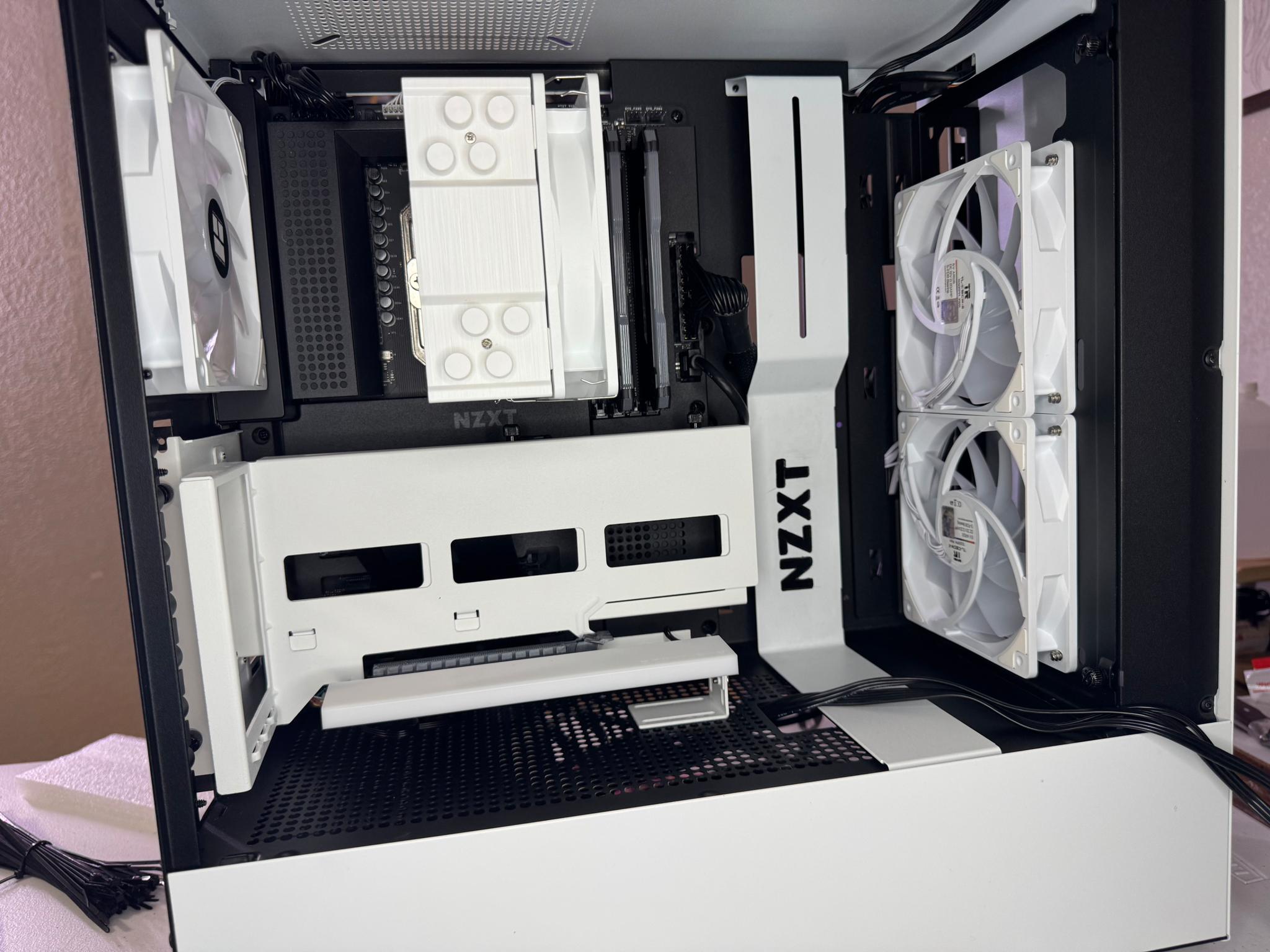 White EZDIY-FAB Vertical GPU Mount