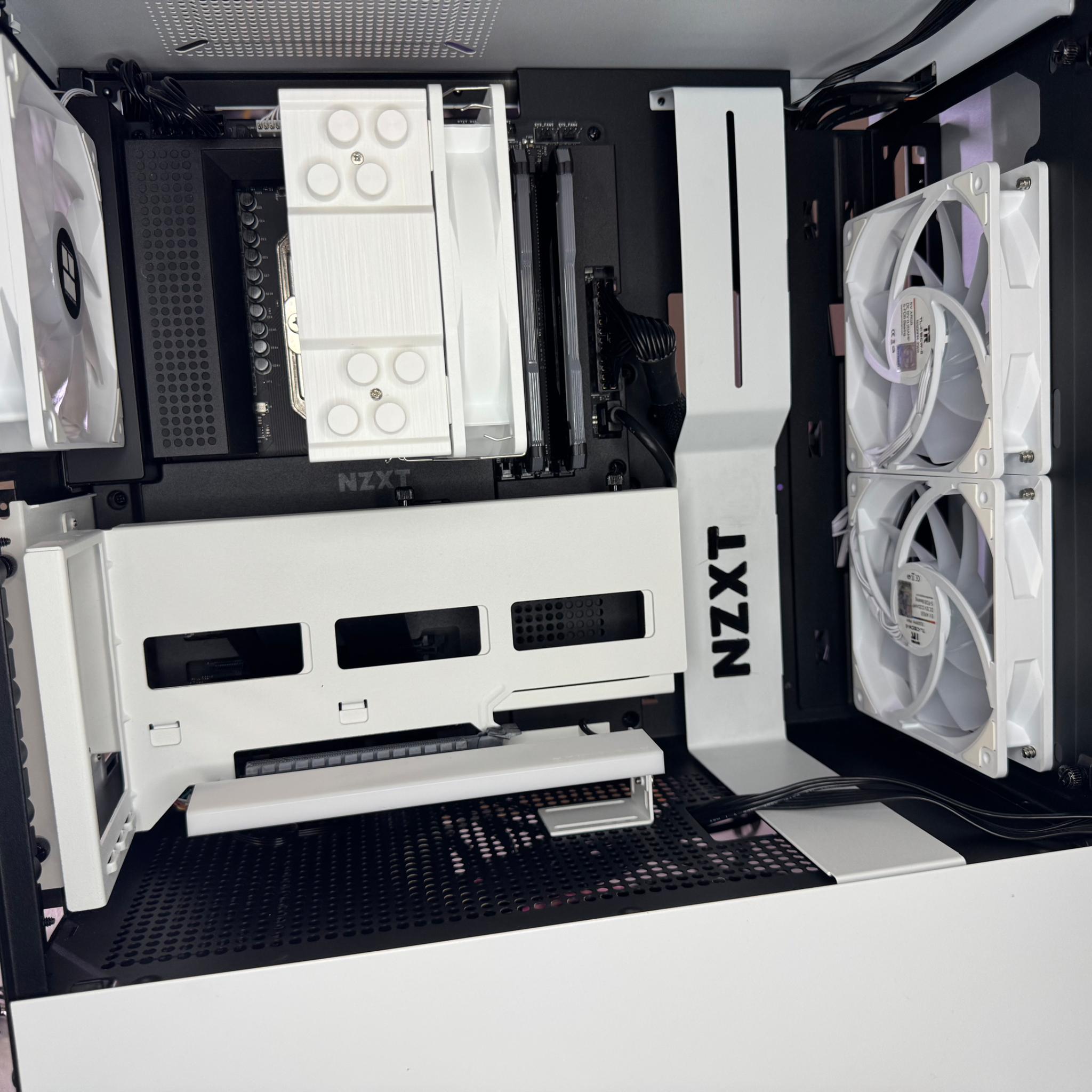 White EZDIY-FAB Vertical GPU Mount