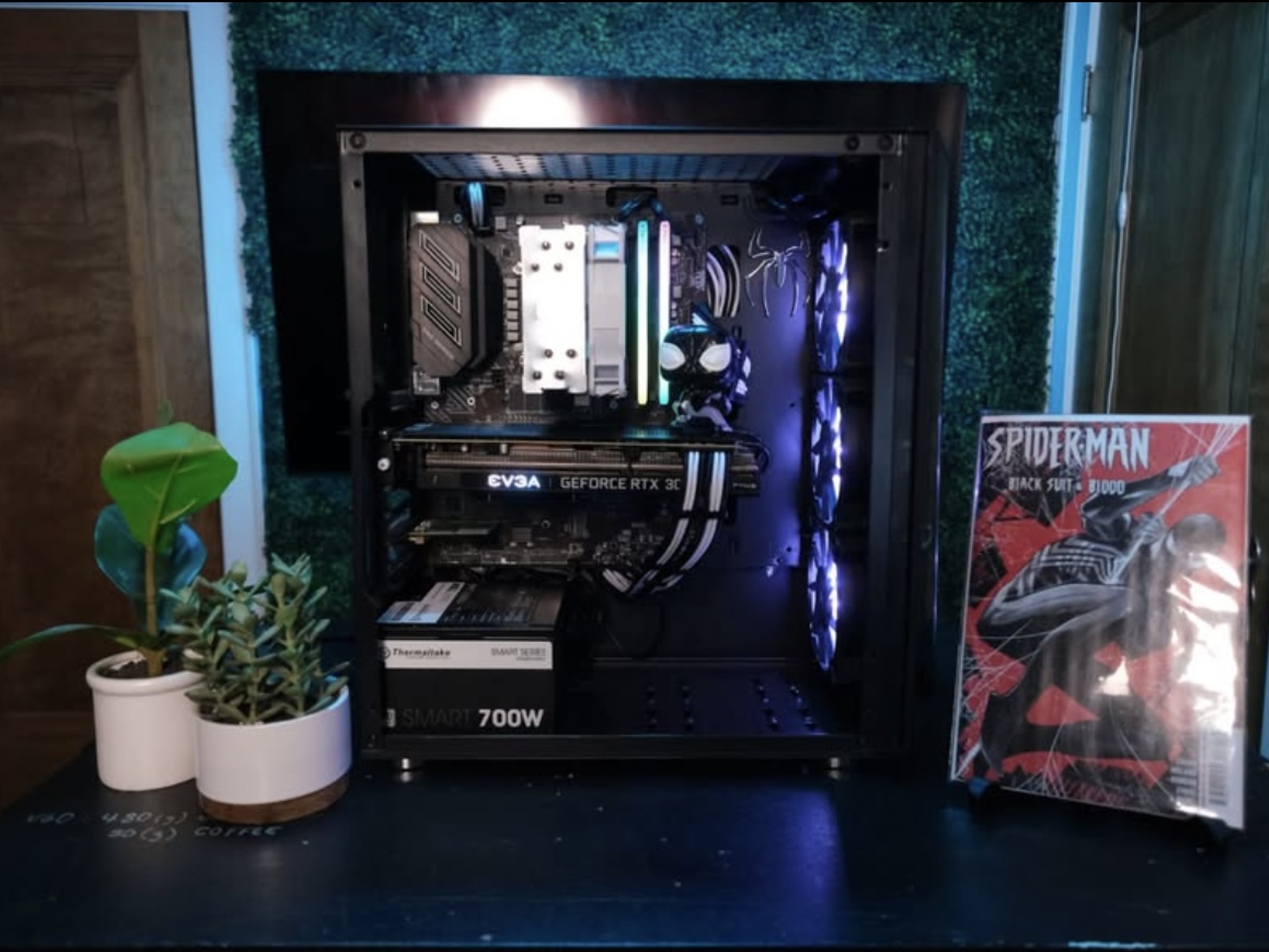 WONDERFUL Black and White spider-Man RGB Gaming PC