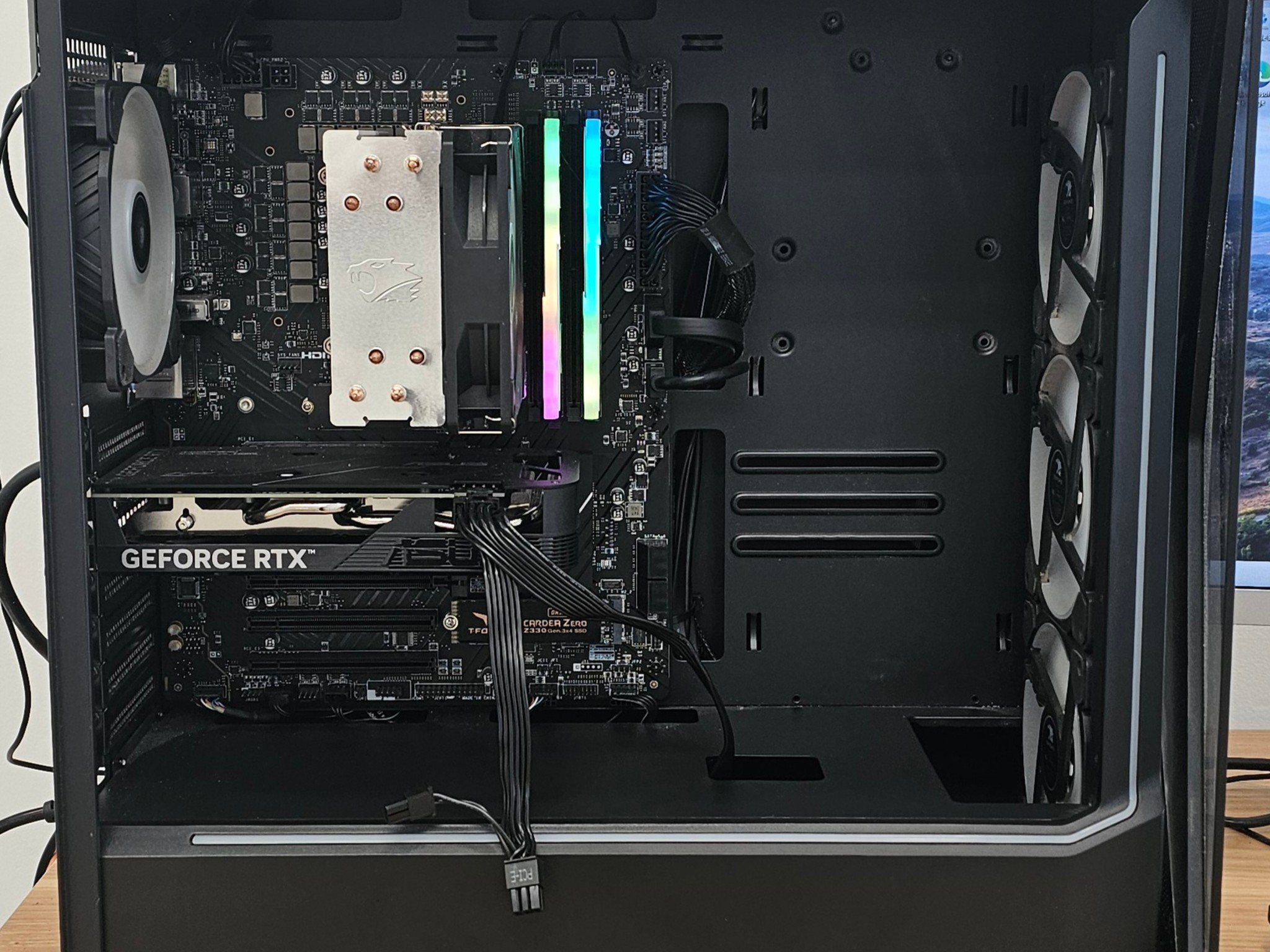 Black iBUYPOWER Slate 5 MR PC Case with Tempered Glass w/ 4 Fans