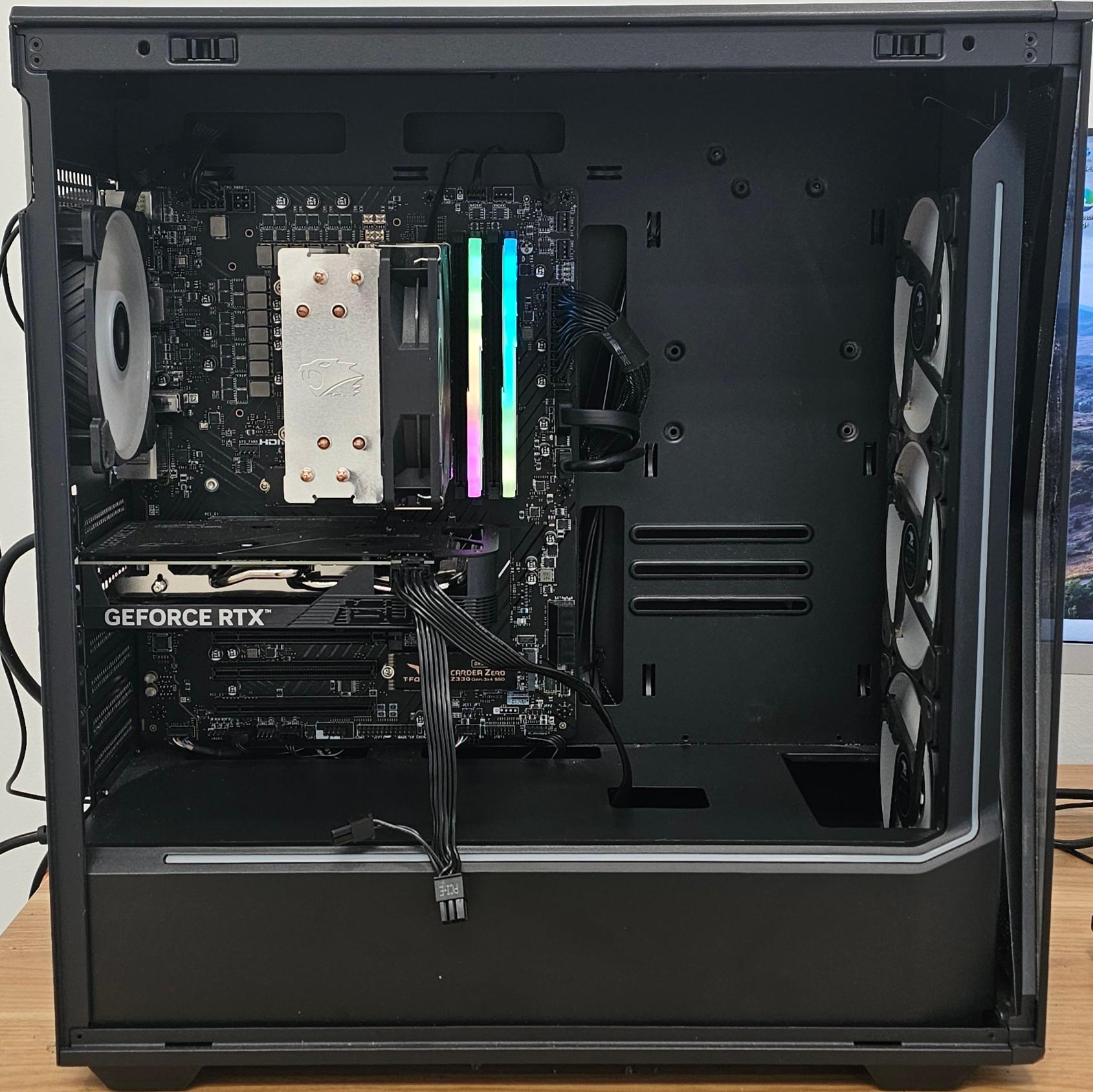 Black iBUYPOWER Slate 5 MR PC Case with Tempered Glass w/ 4 Fans