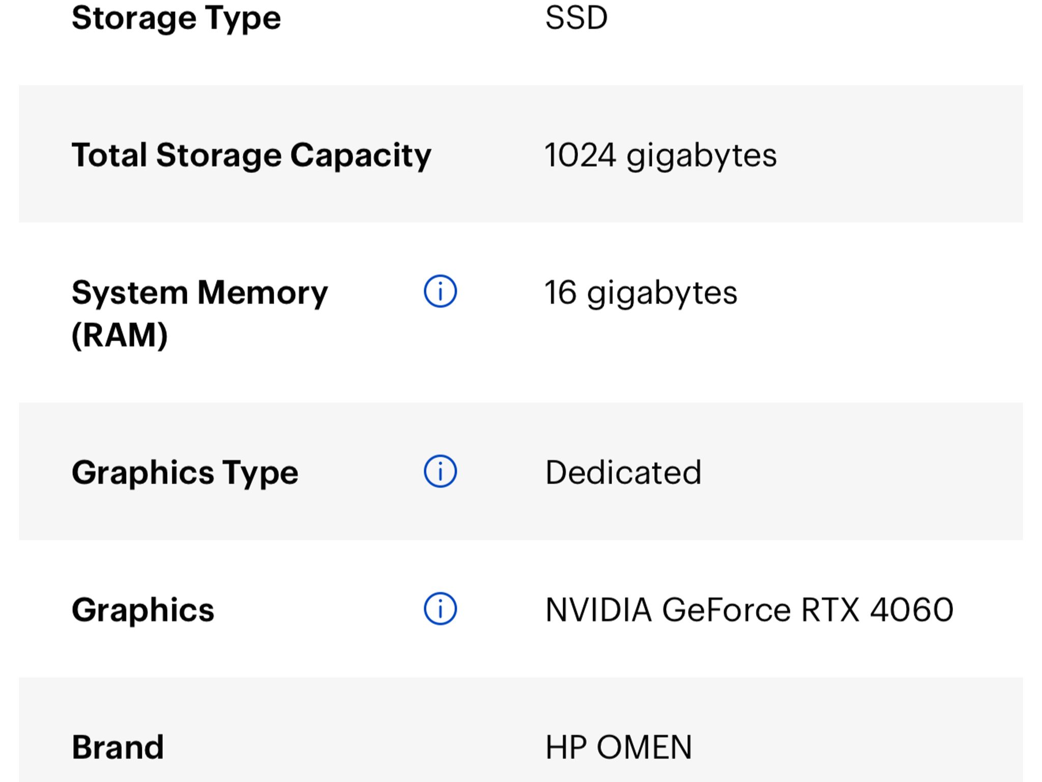HP Omen RTX 4060 (8GB)