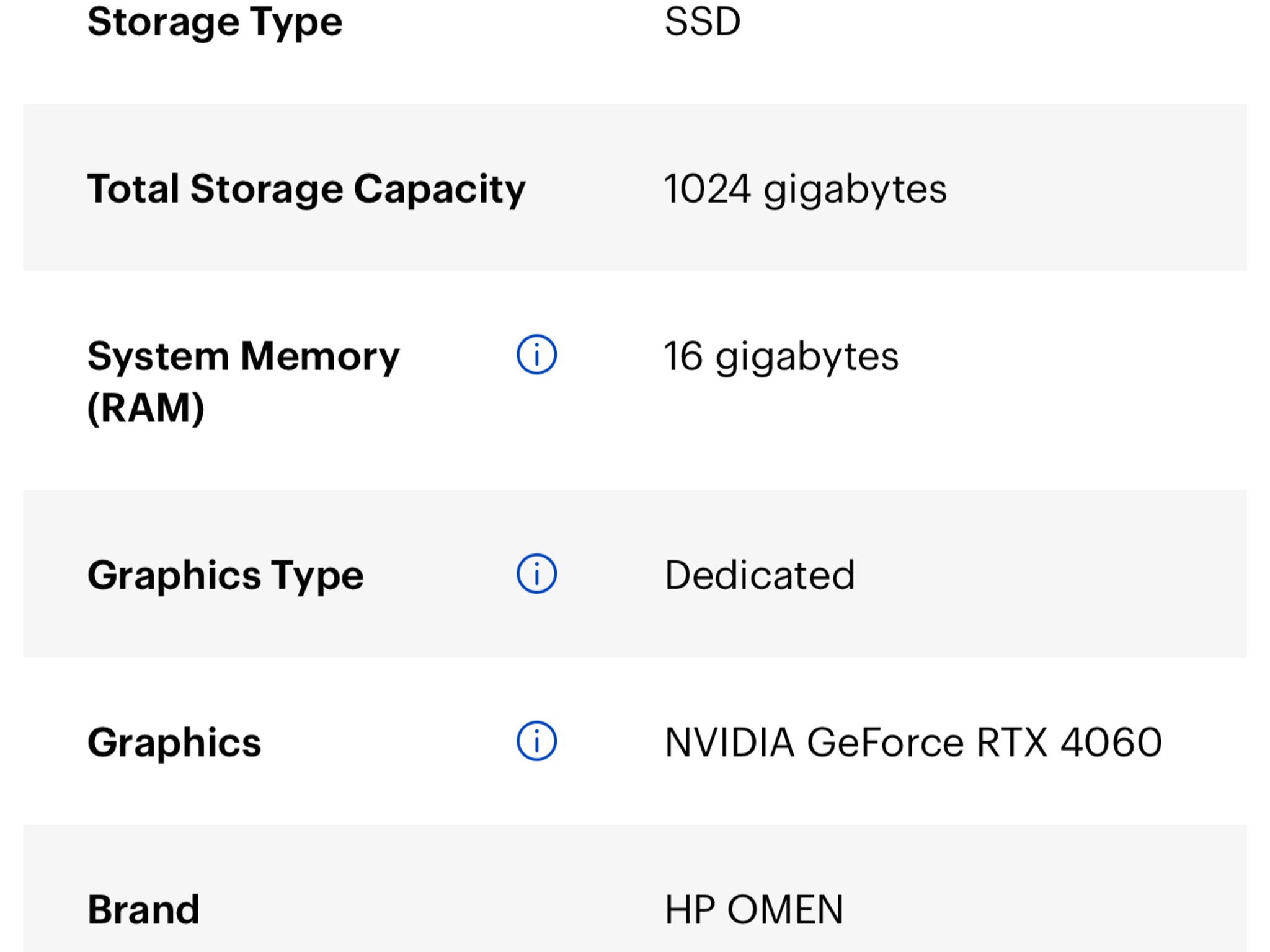 HP Omen RTX 4060 (8GB)