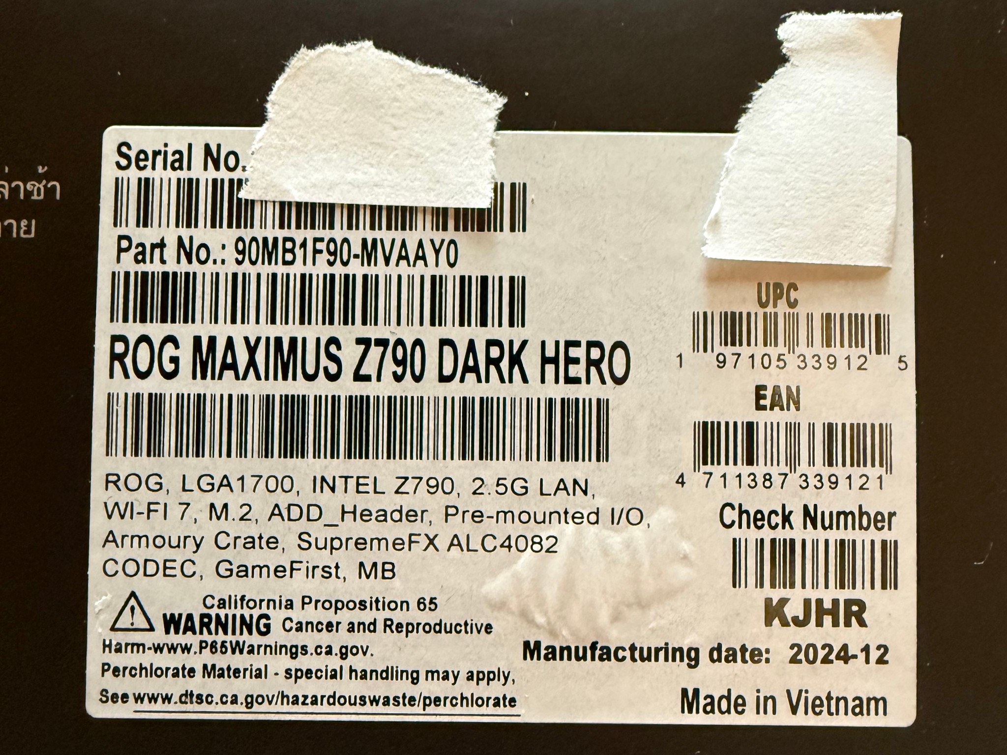 NEW!!! Asus ROG MAXIMUS Z790 DARK HERO: READ DESCRIPTION!!! GREAT DEAL!!!