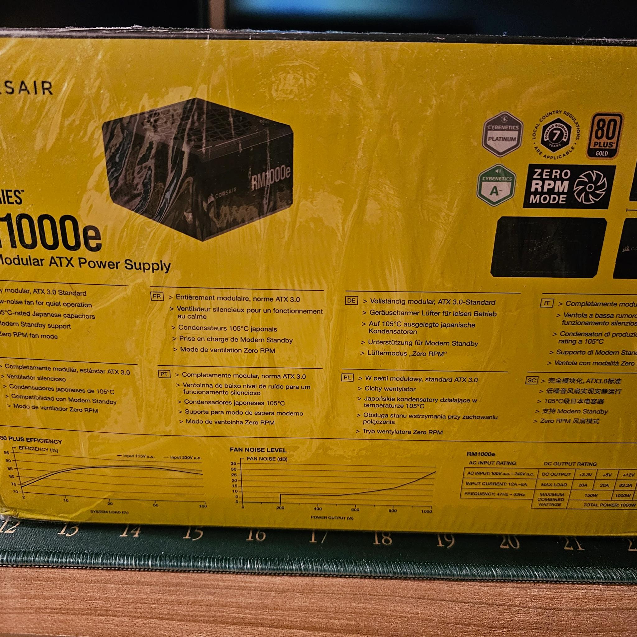 Corsair RM1000e (2023) 1000w PSU