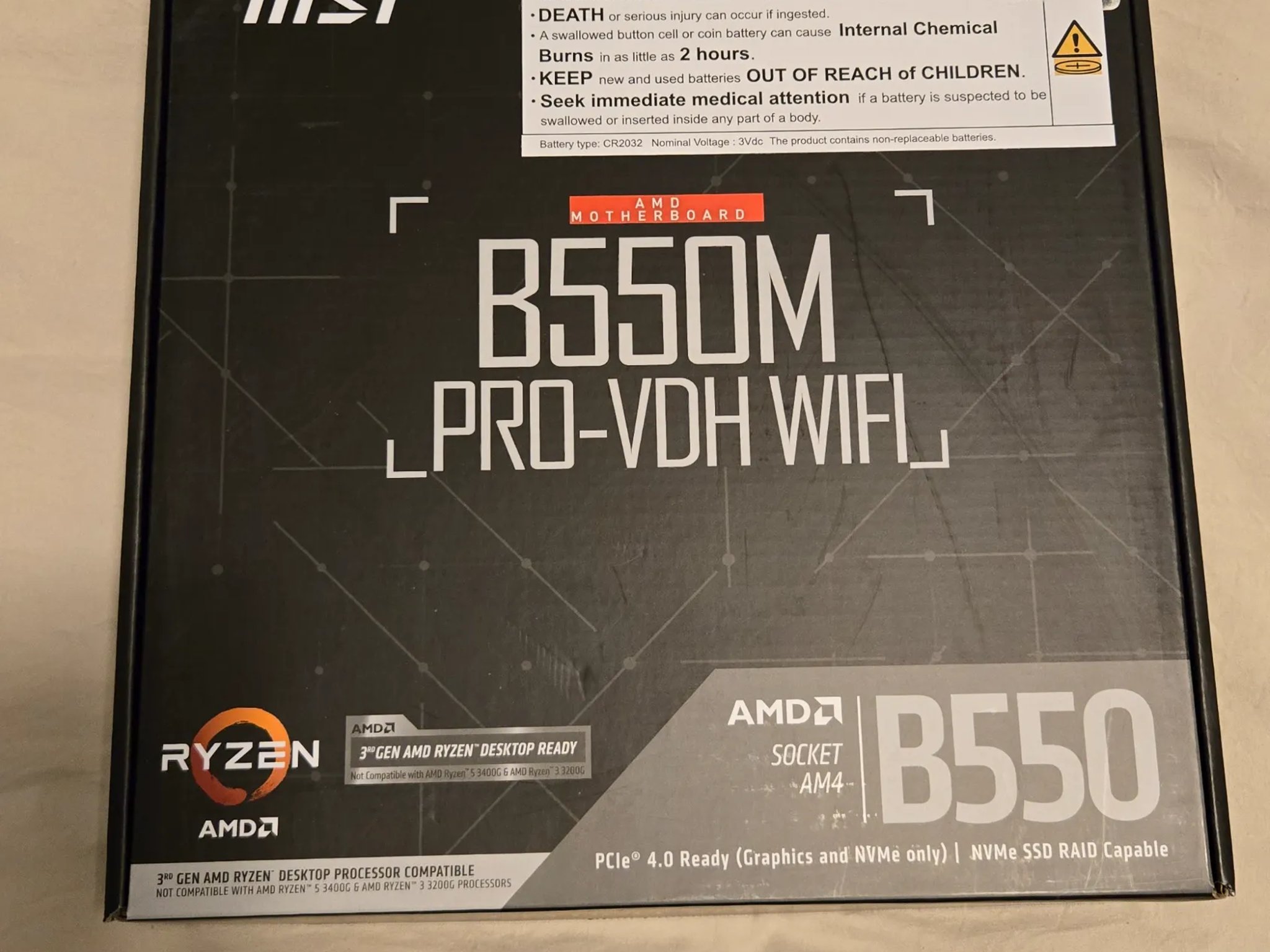 NEW IN BOX MSI B550M || AM4 || m-ATX || PCIE 4.0 || WIFI