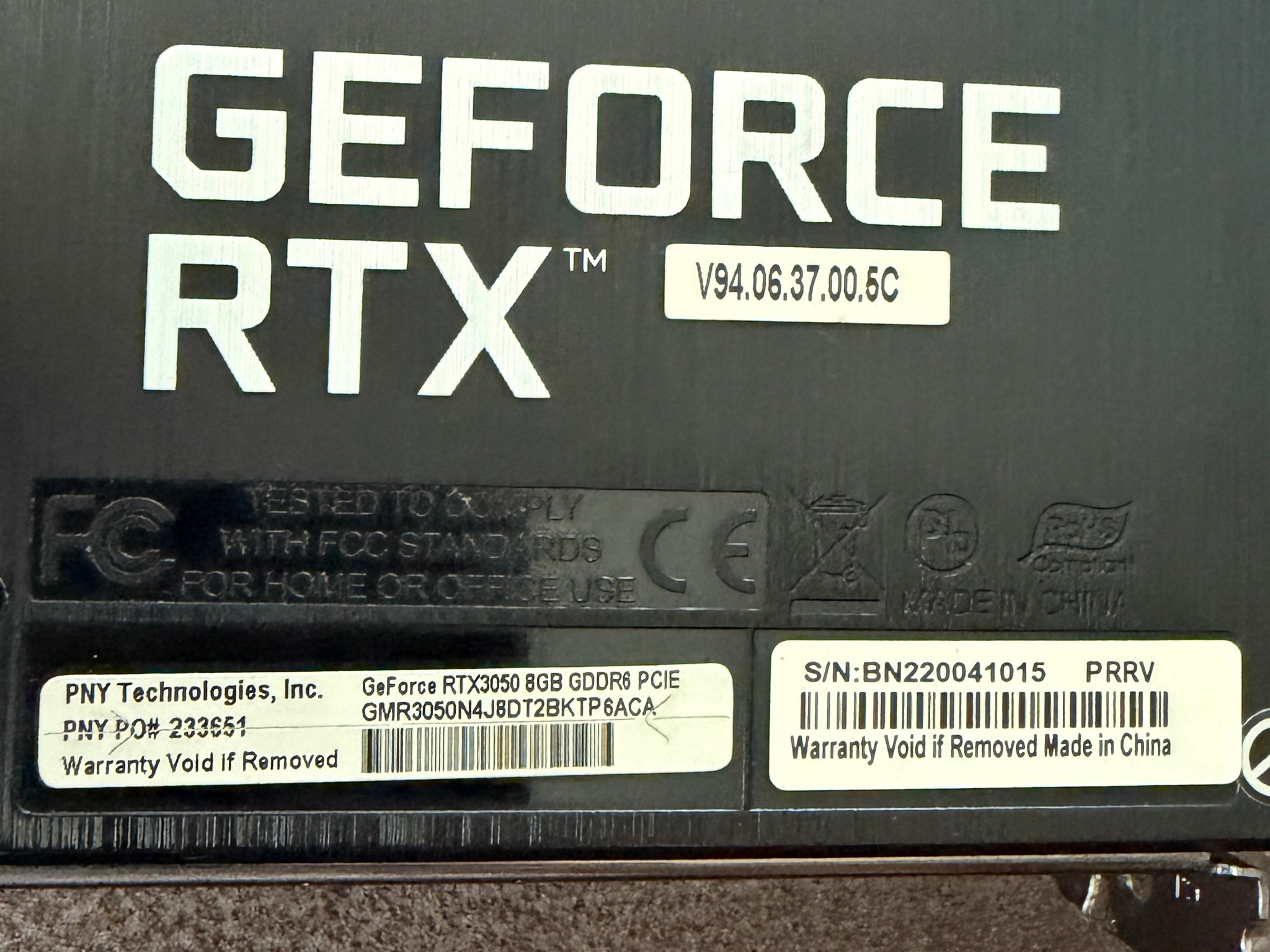 Geforce RTX 3050 8gig