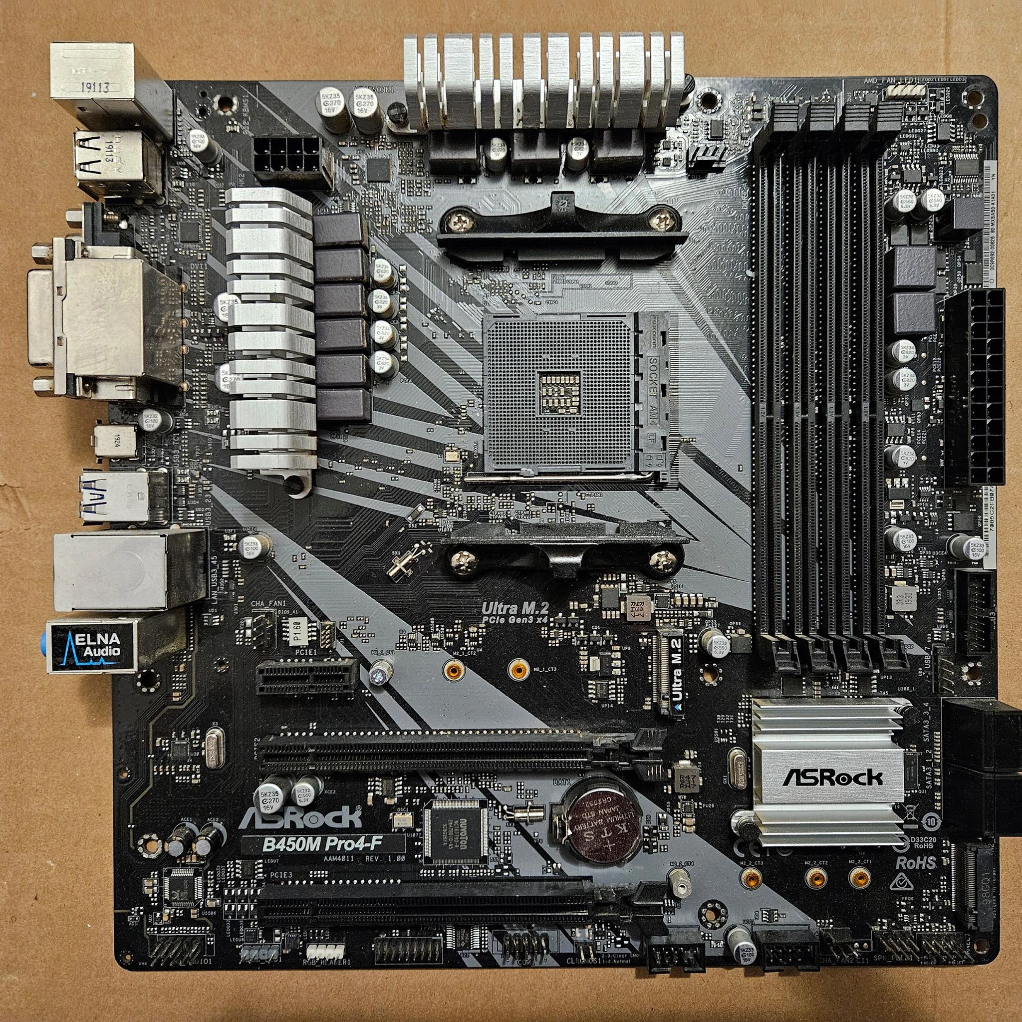 ASRock B450M PRO4-F Socket AM4 - Used