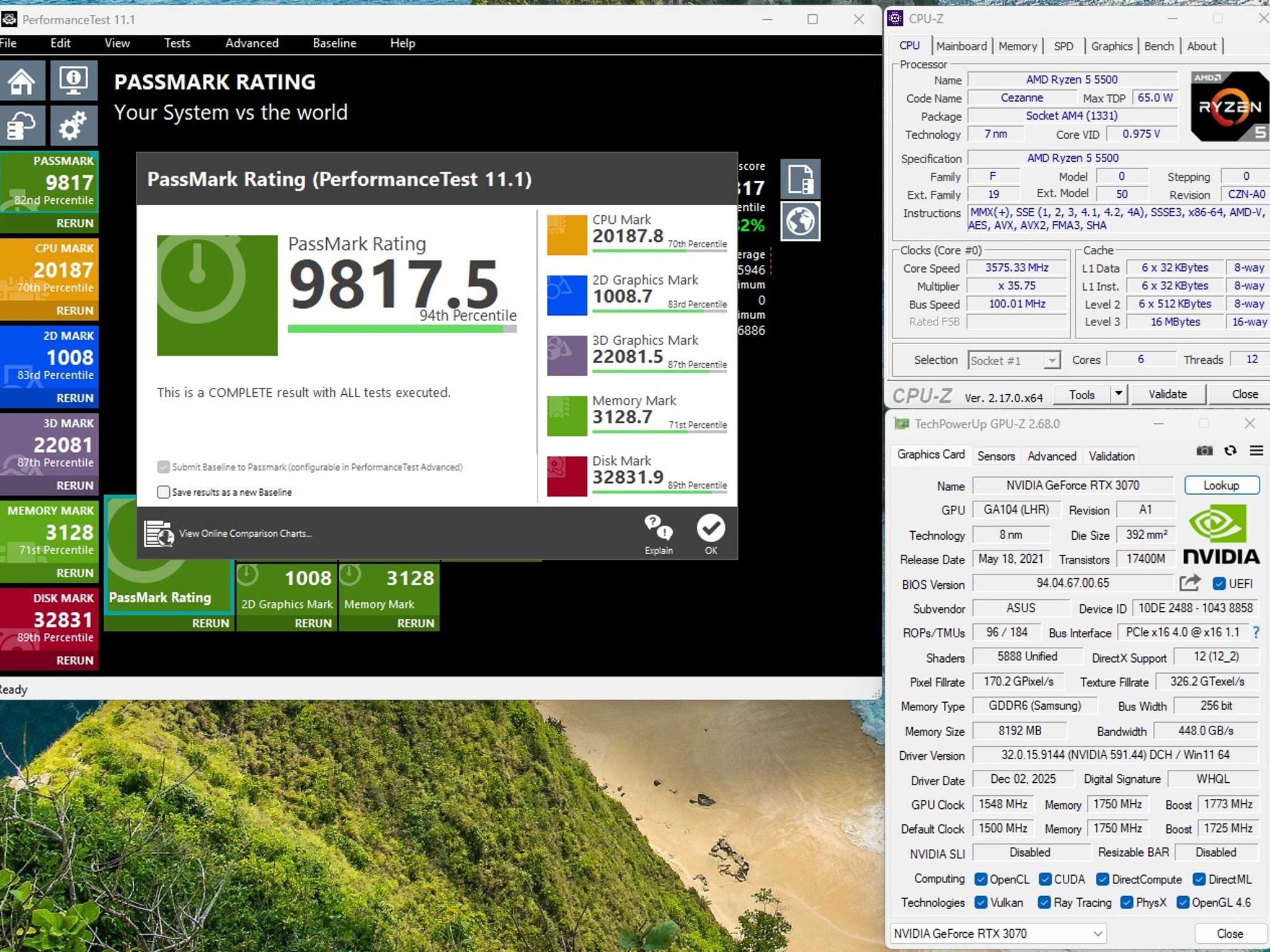 Over $850 in New Parts - 1440p Gaming - Ryzen 5, RTX 3070, 32GB, 1TB NVME
