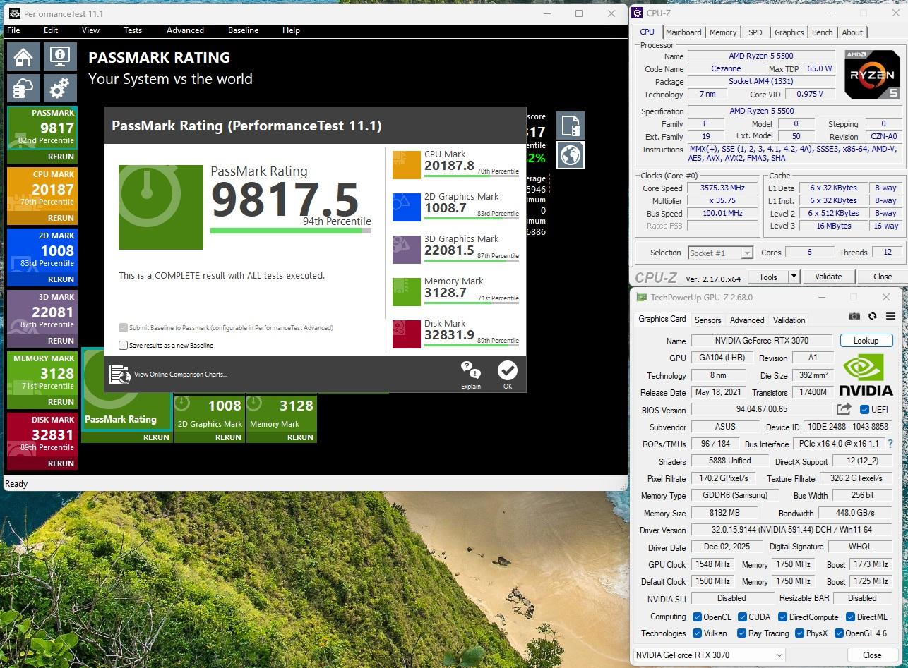 Over $850 in New Parts - 1440p Gaming - Ryzen 5, RTX 3070, 32GB, 1TB NVME