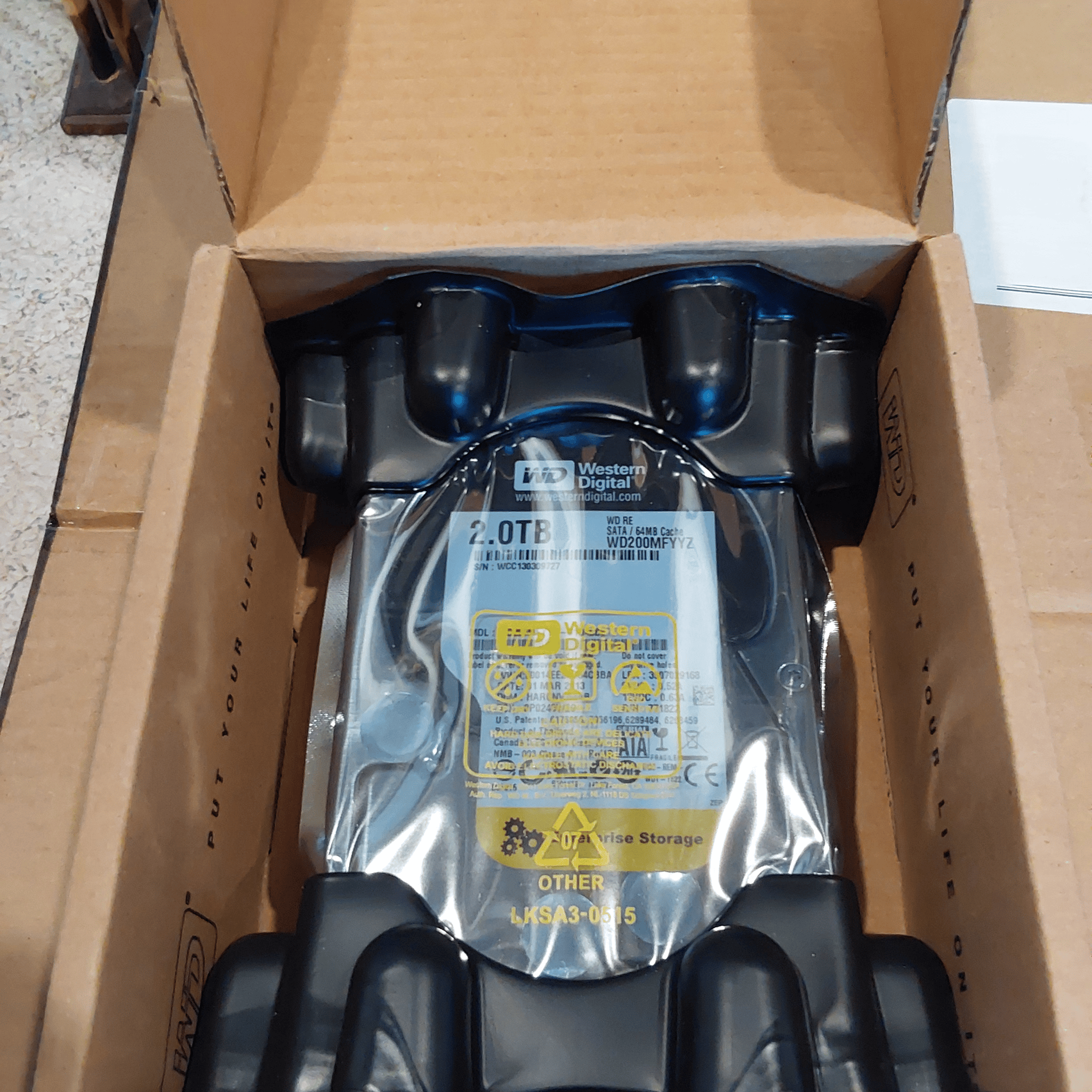 NEW Western Digital RE (Enterprise Storage) 2TB 7200 RPM SATA 6 3.5" Internal Hard Drive-WD200MFYYZ