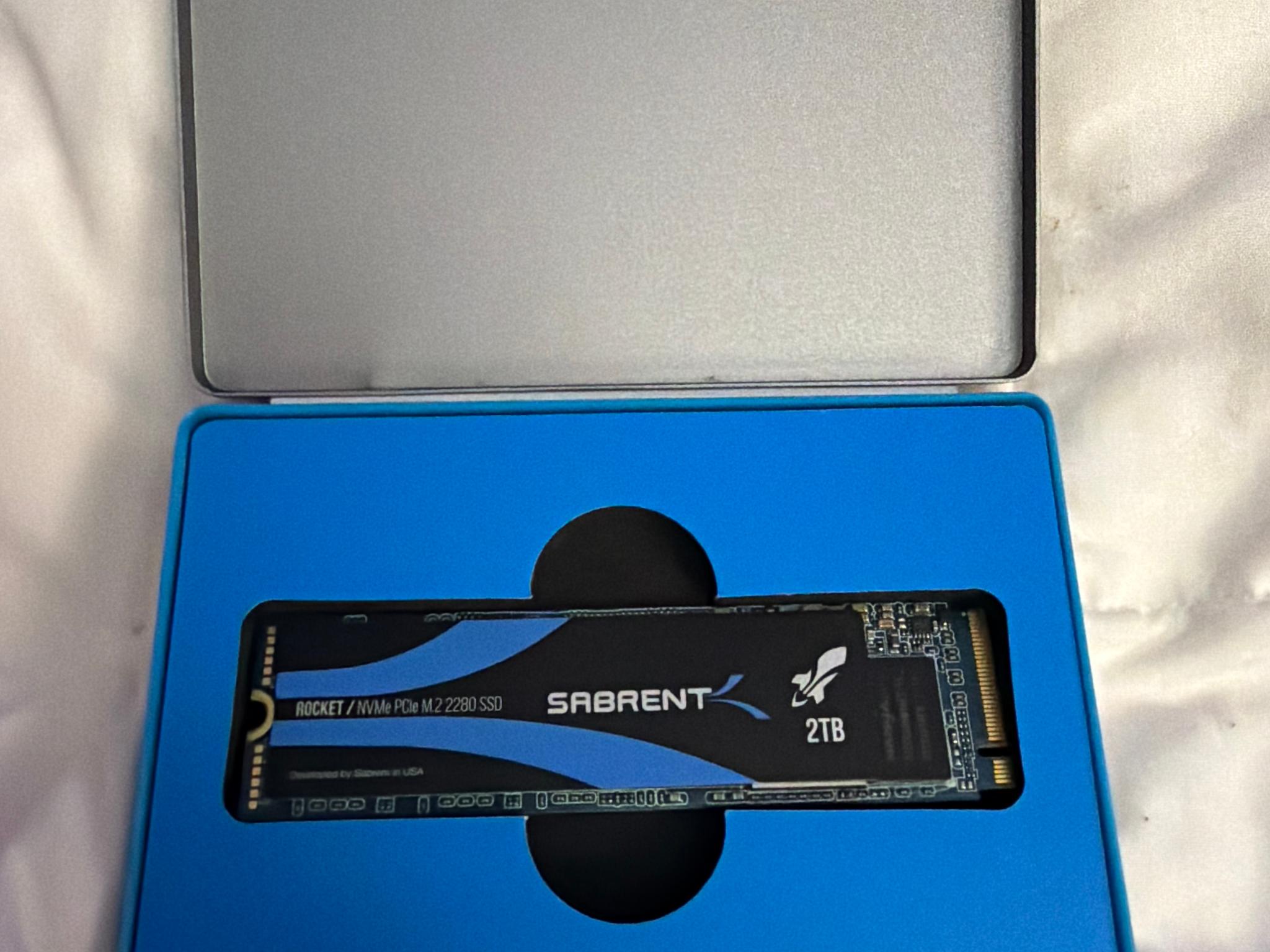 2TB Sabrent Rocket NVME M.2 SSD 100% HEALTH