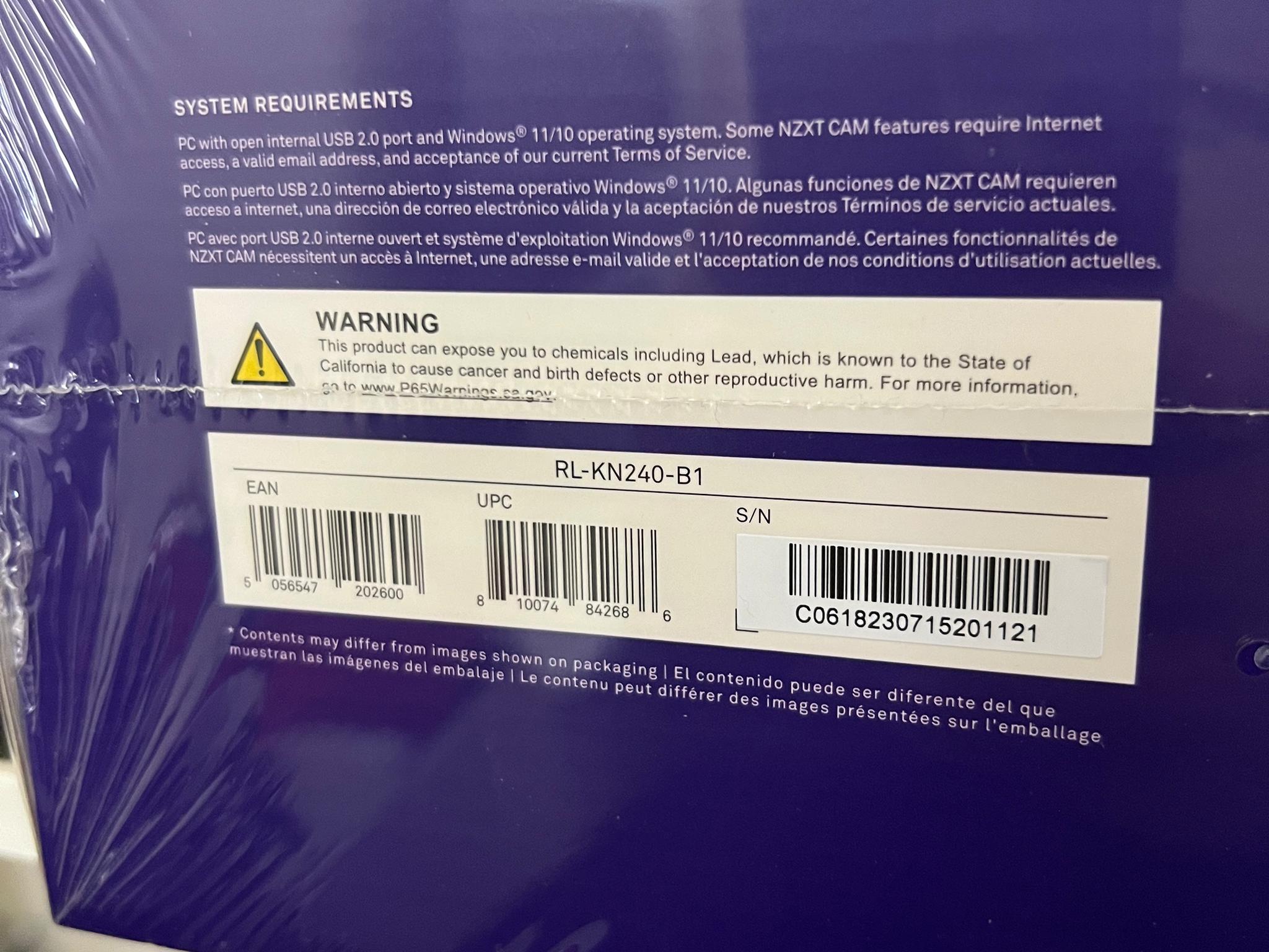 NZXT Kraken 240 2x120mm AiO Liquid CPU Cooler - Matte Black