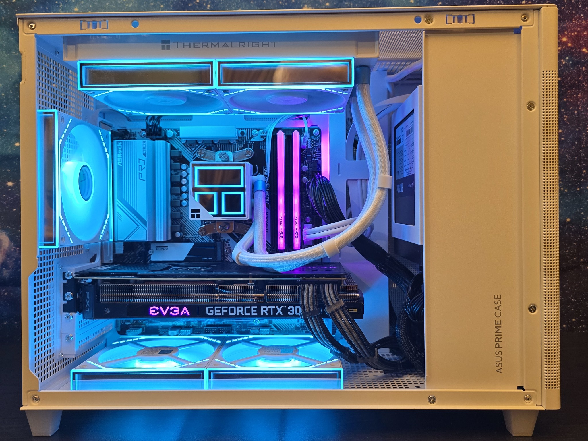 ⚪️🟣1440P SSF AM5 PC | RTX 3080 OC | RYZEN 5 7600x | 32GB RAM | Asus AP201🟣⚪️