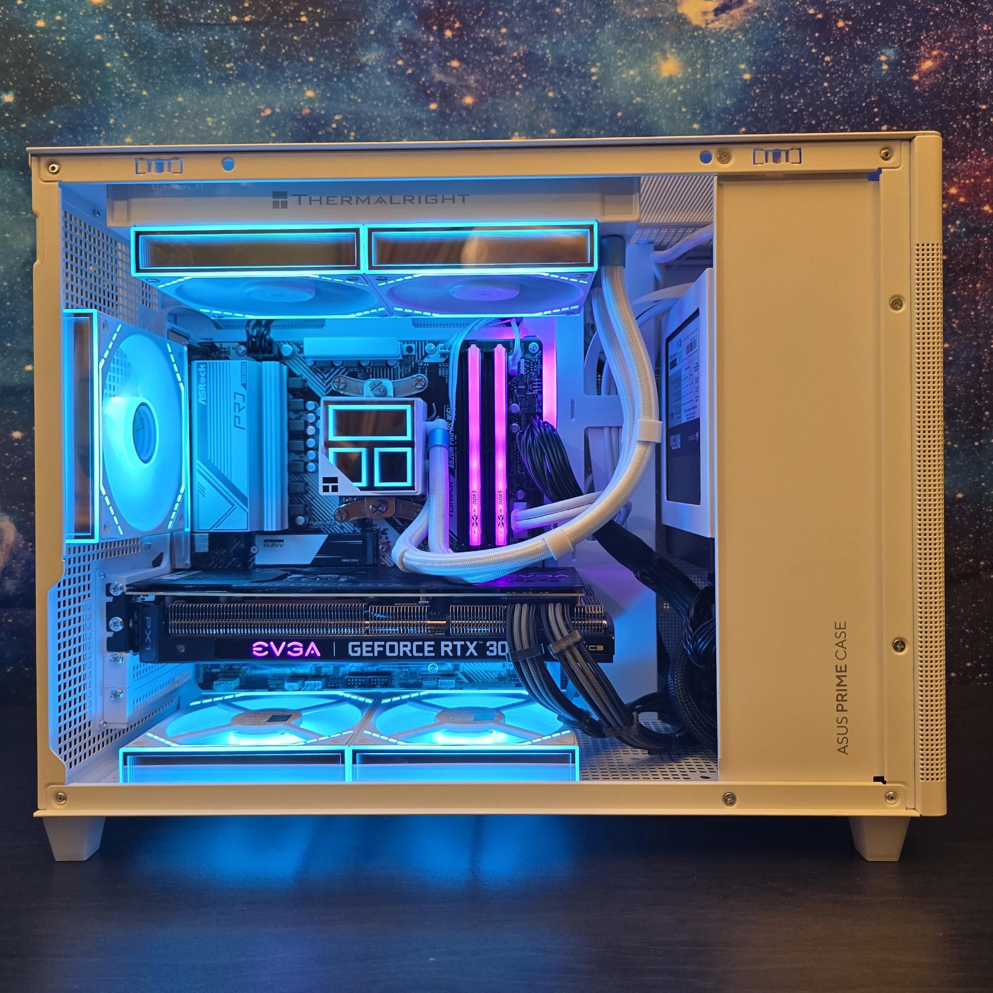 ⚪️🟣1440P SSF AM5 PC | RTX 3080 OC | RYZEN 5 7600x | 32GB RAM | Asus AP201🟣⚪️